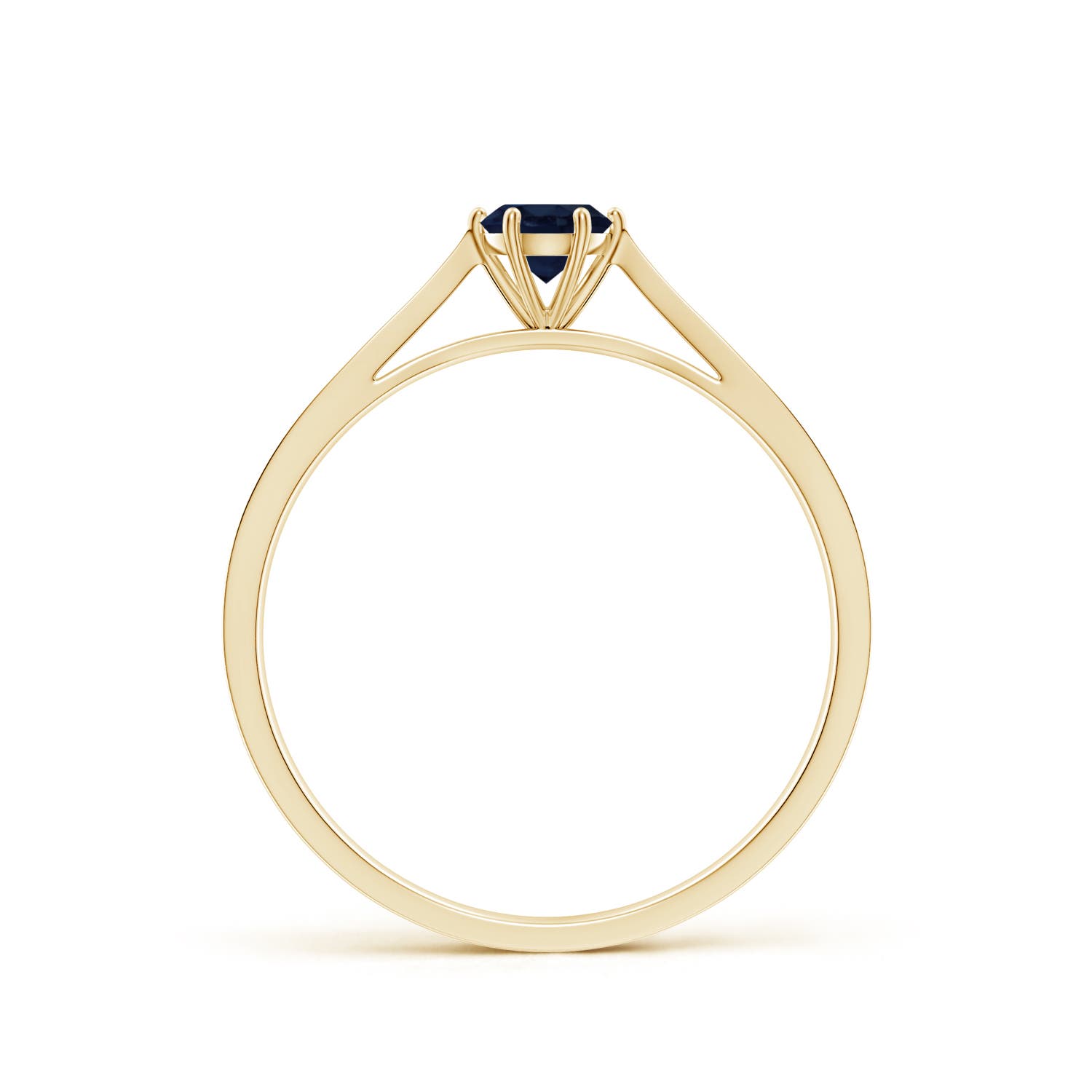 A - Blue Sapphire / 0.34 CT / 14 KT Yellow Gold