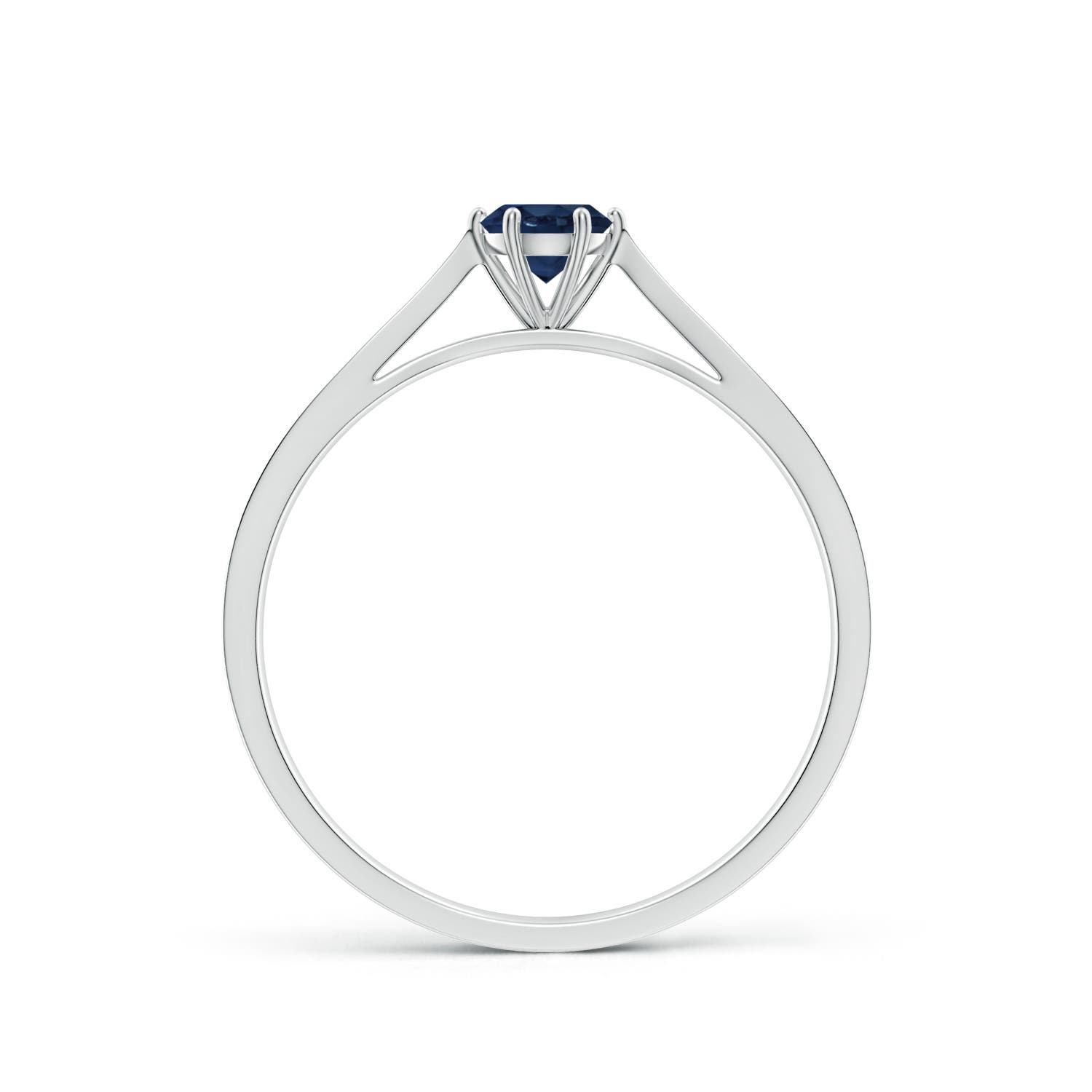 AA - Blue Sapphire / 0.34 CT / 14 KT White Gold