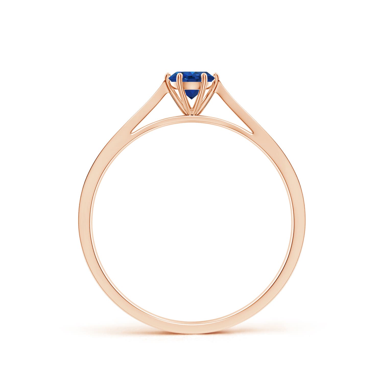 AAA - Blue Sapphire / 0.34 CT / 14 KT Rose Gold