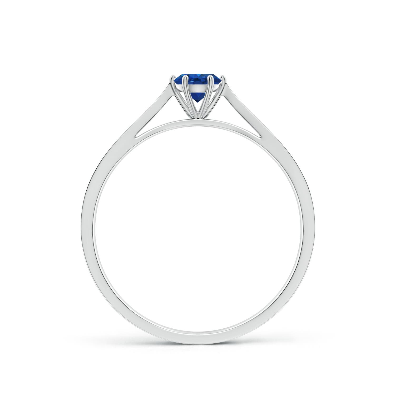 AAA - Blue Sapphire / 0.34 CT / 14 KT White Gold