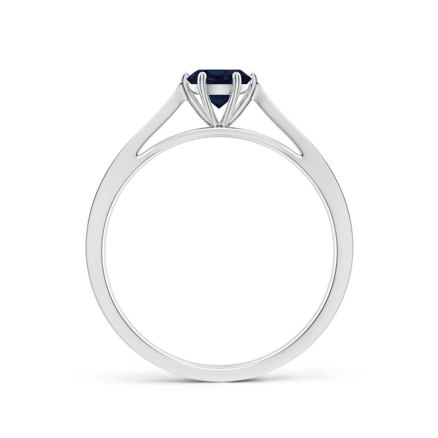 A - Blue Sapphire / 0.62 CT / 14 KT White Gold