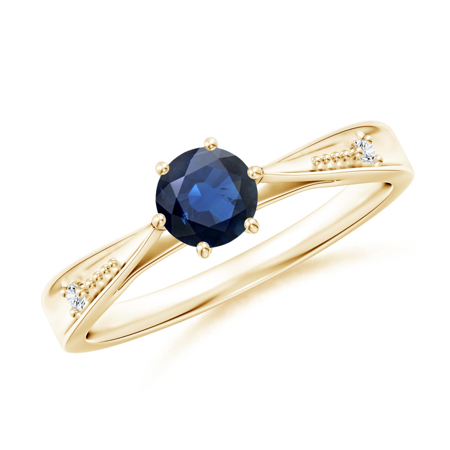 AA - Blue Sapphire / 0.62 CT / 14 KT Yellow Gold