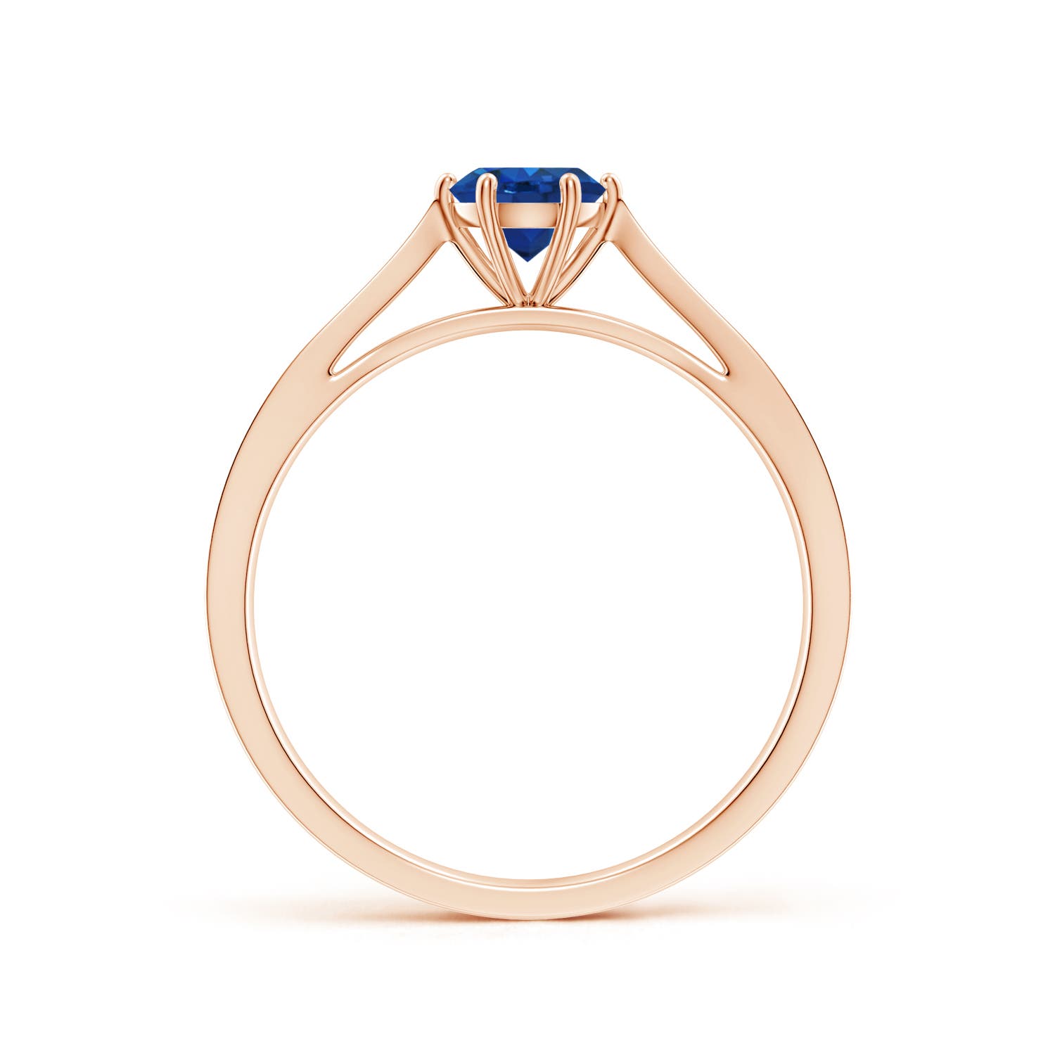 AAA - Blue Sapphire / 0.62 CT / 14 KT Rose Gold