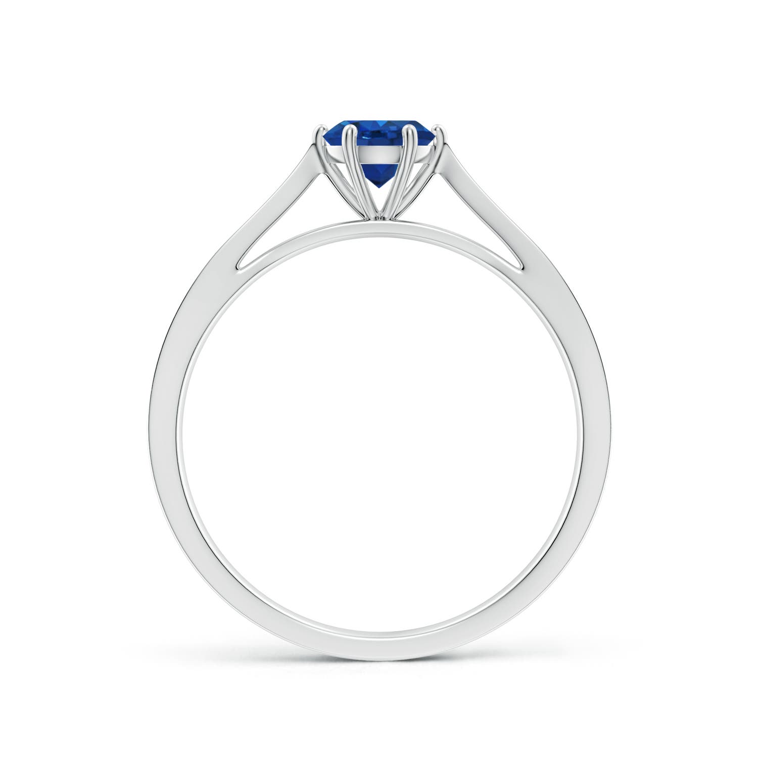 AAA - Blue Sapphire / 0.62 CT / 14 KT White Gold