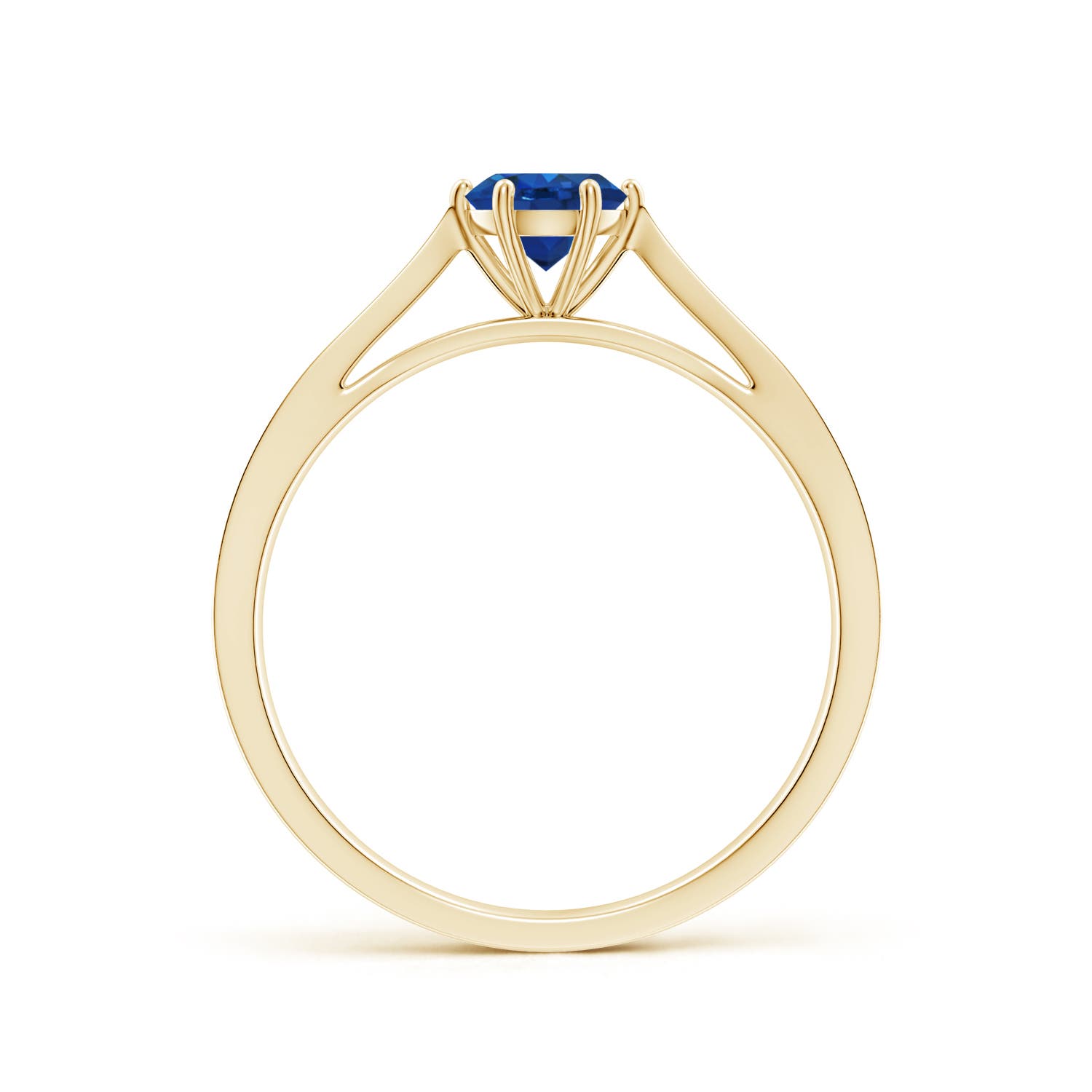 AAA - Blue Sapphire / 0.62 CT / 14 KT Yellow Gold