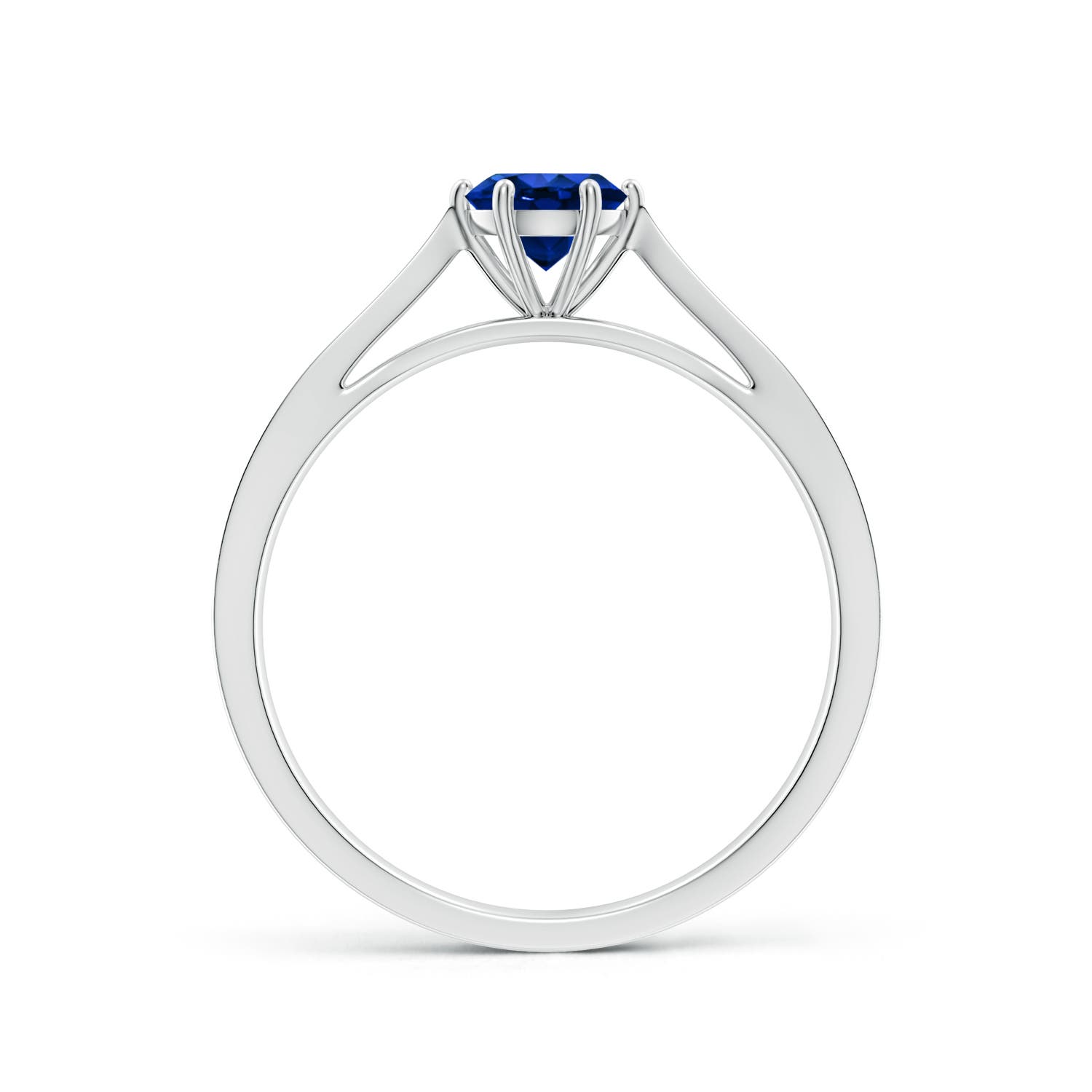 AAAA - Blue Sapphire / 0.62 CT / 14 KT White Gold