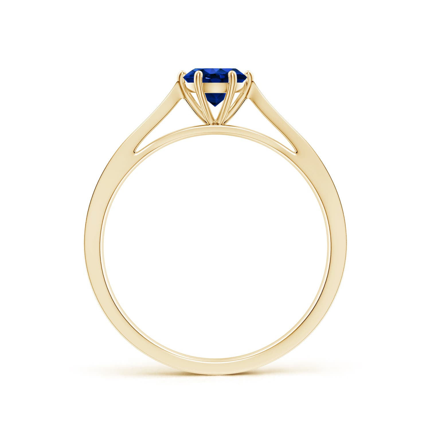 AAAA - Blue Sapphire / 0.62 CT / 14 KT Yellow Gold