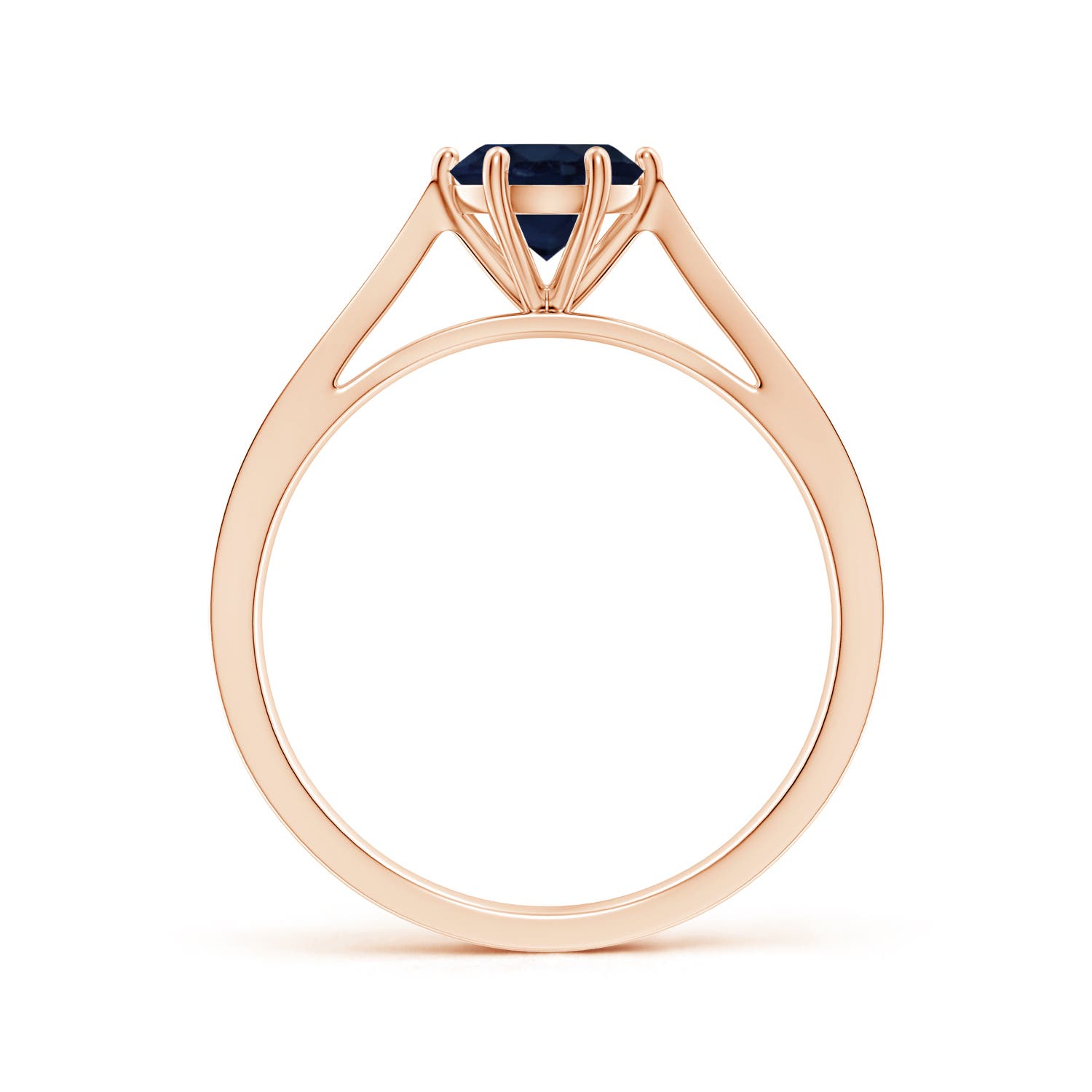 A - Blue Sapphire / 1.02 CT / 14 KT Rose Gold