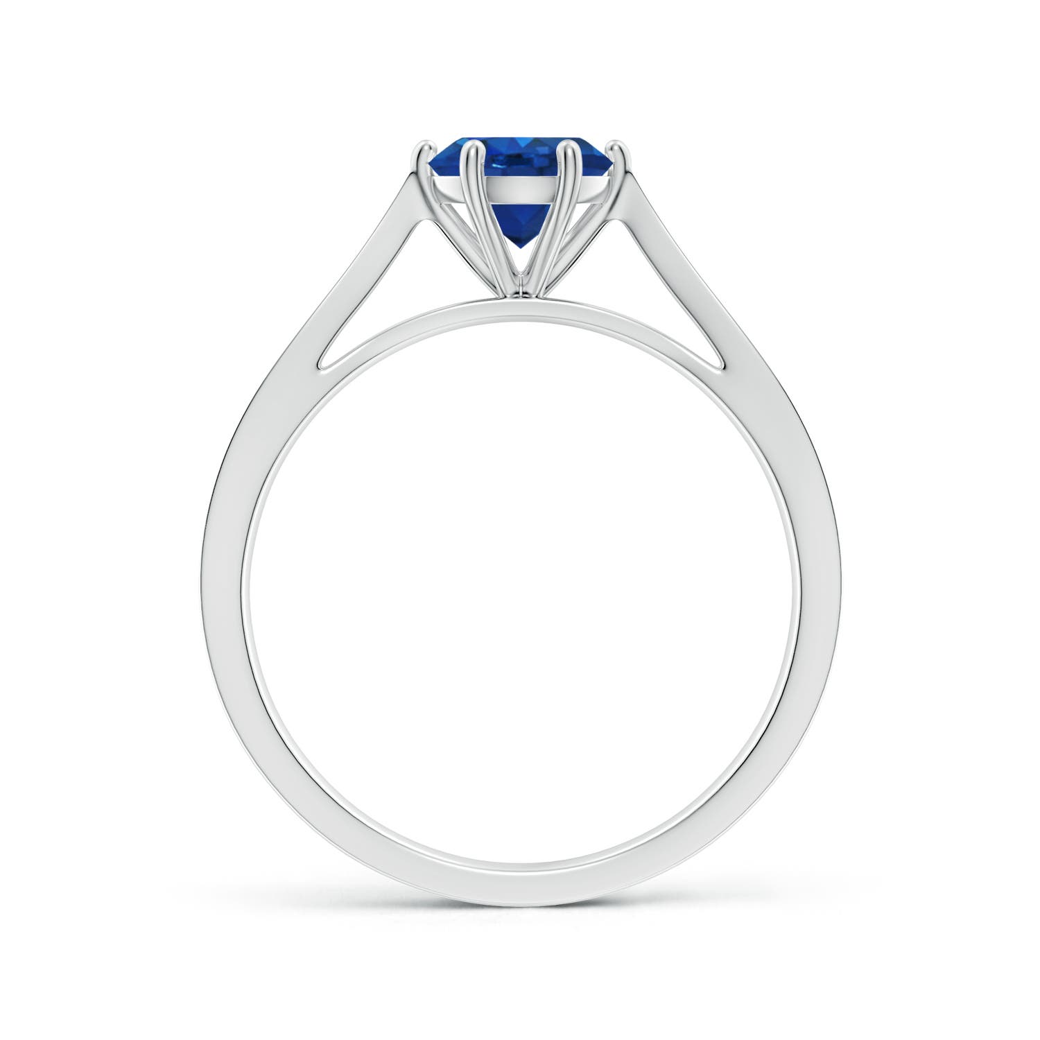 AAA - Blue Sapphire / 1.02 CT / 14 KT White Gold