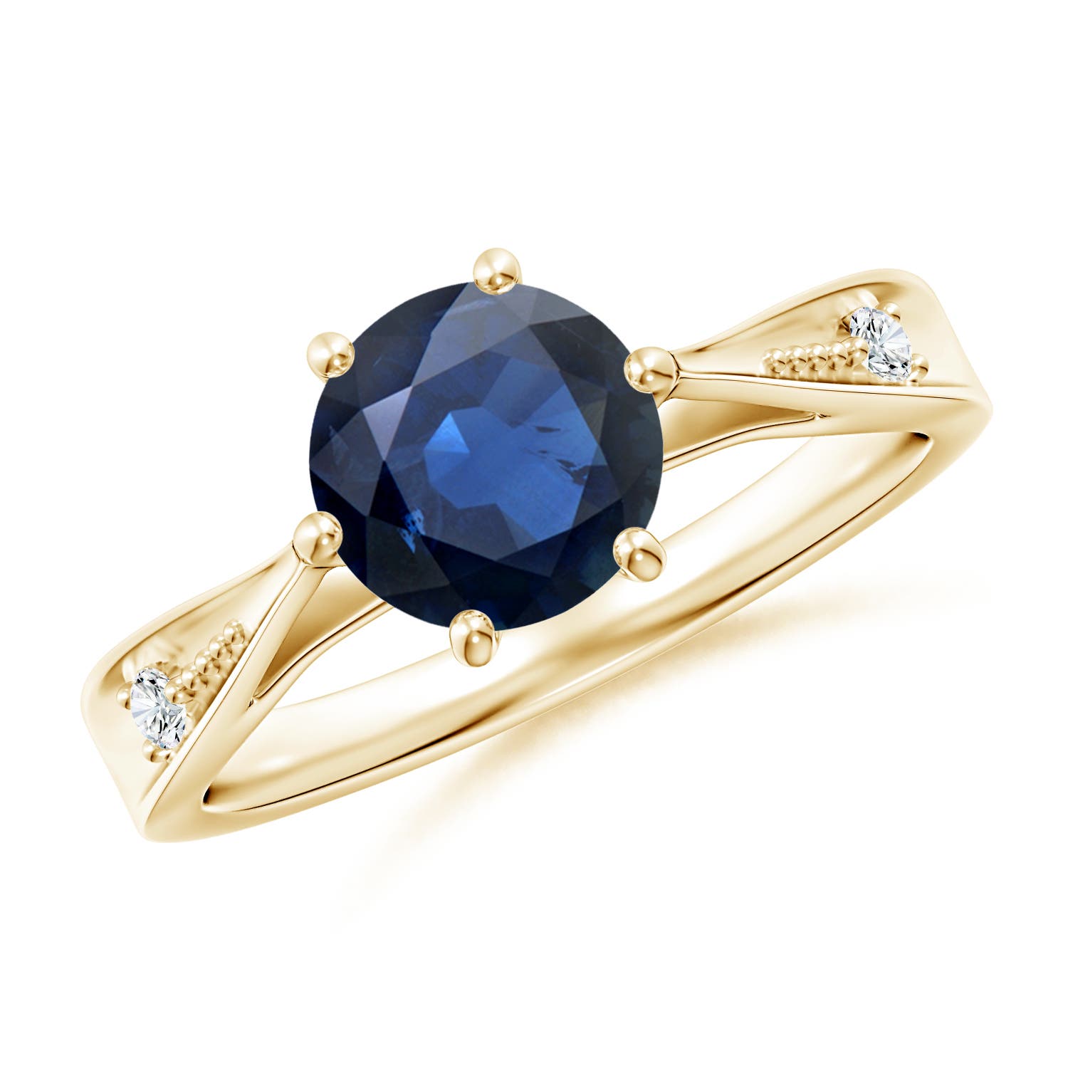 AA - Blue Sapphire / 1.63 CT / 14 KT Yellow Gold