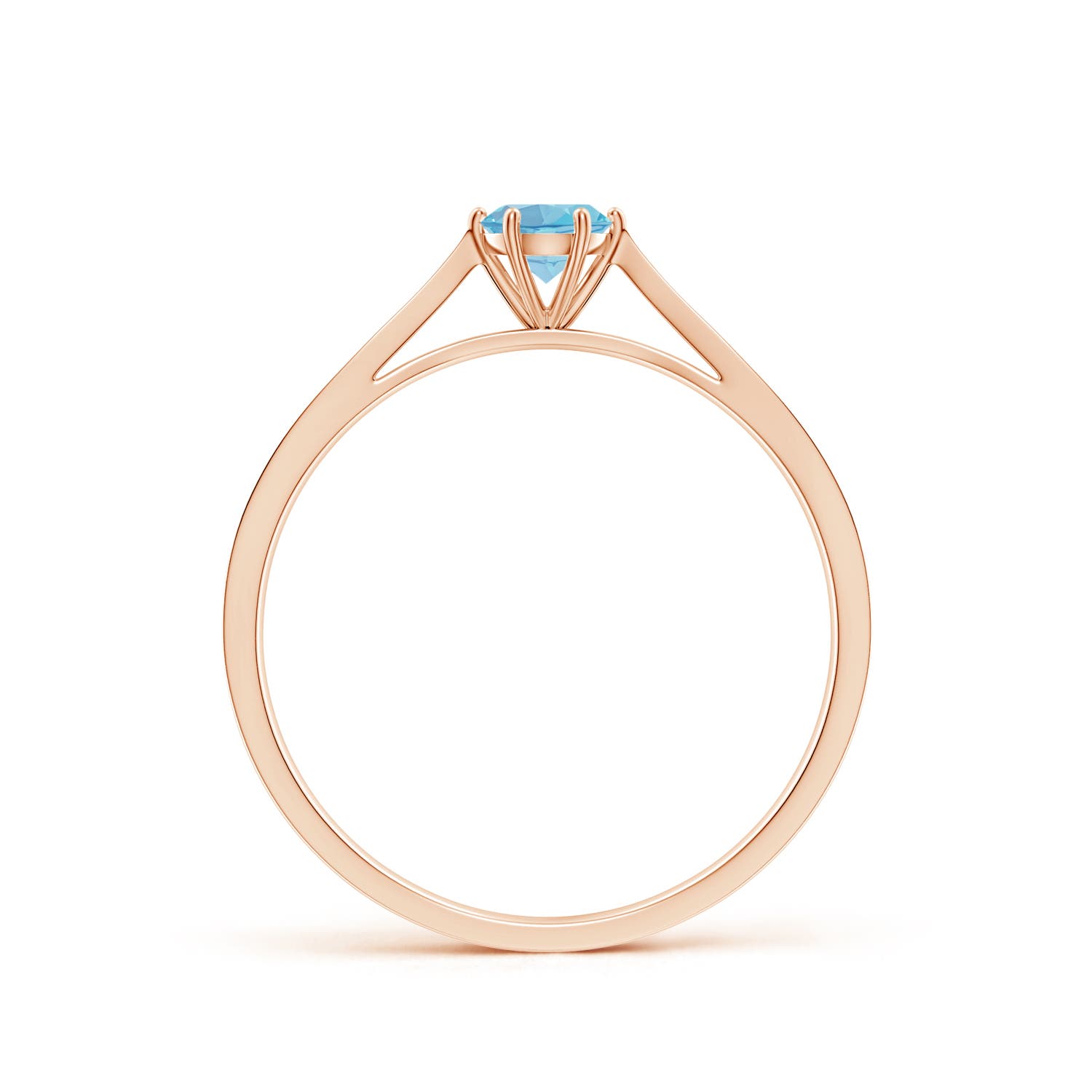 A - Swiss Blue Topaz / 0.33 CT / 14 KT Rose Gold