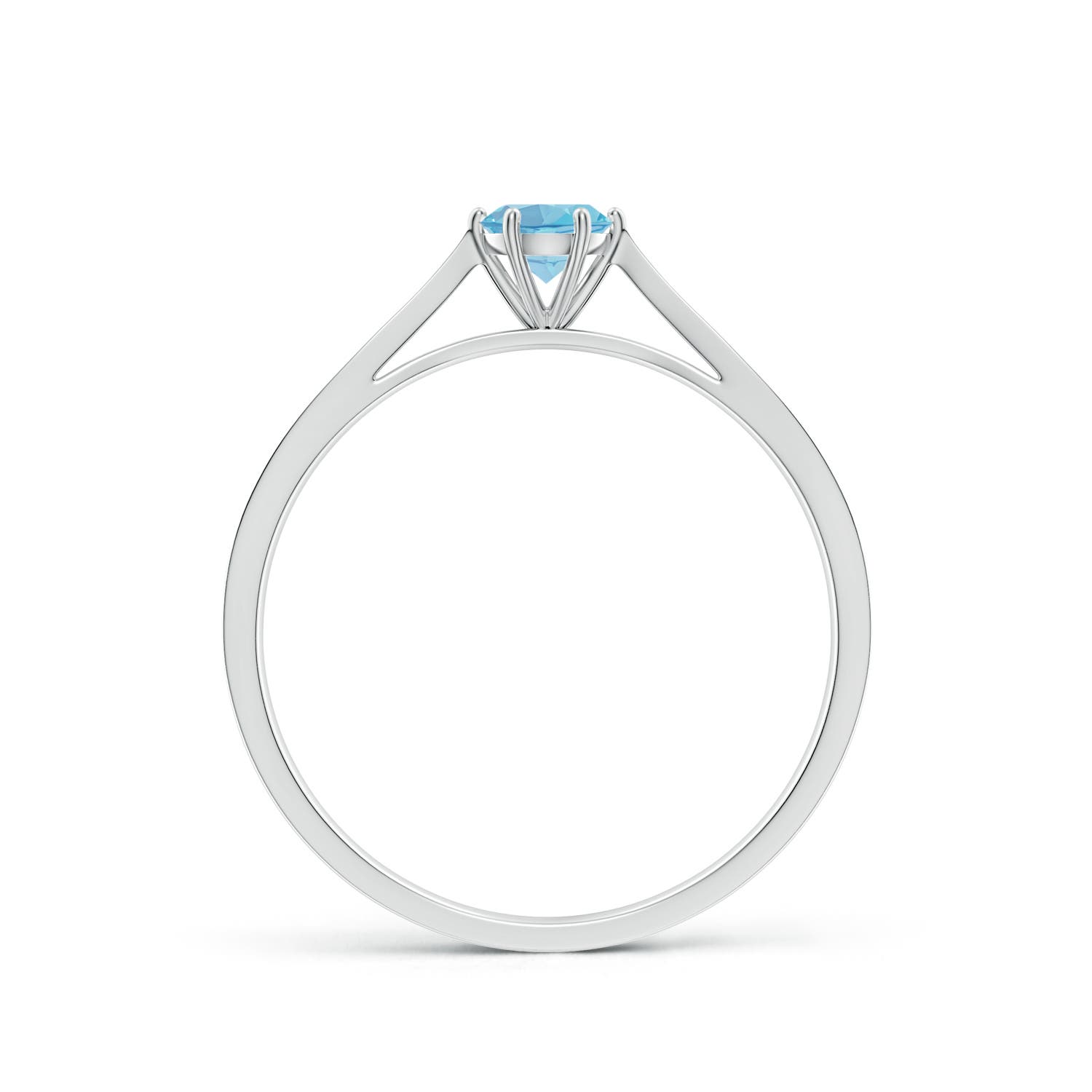 A - Swiss Blue Topaz / 0.33 CT / 14 KT White Gold