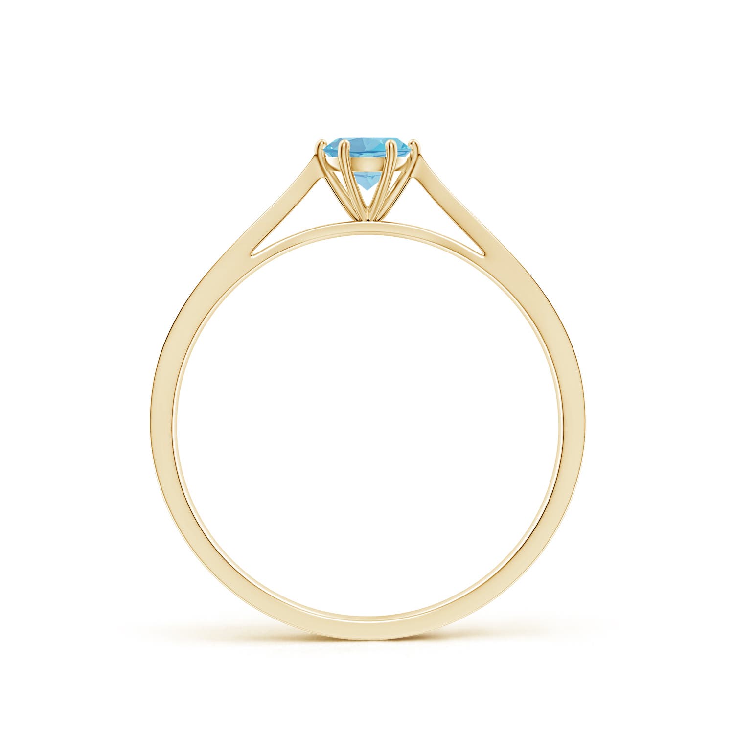 A - Swiss Blue Topaz / 0.33 CT / 14 KT Yellow Gold