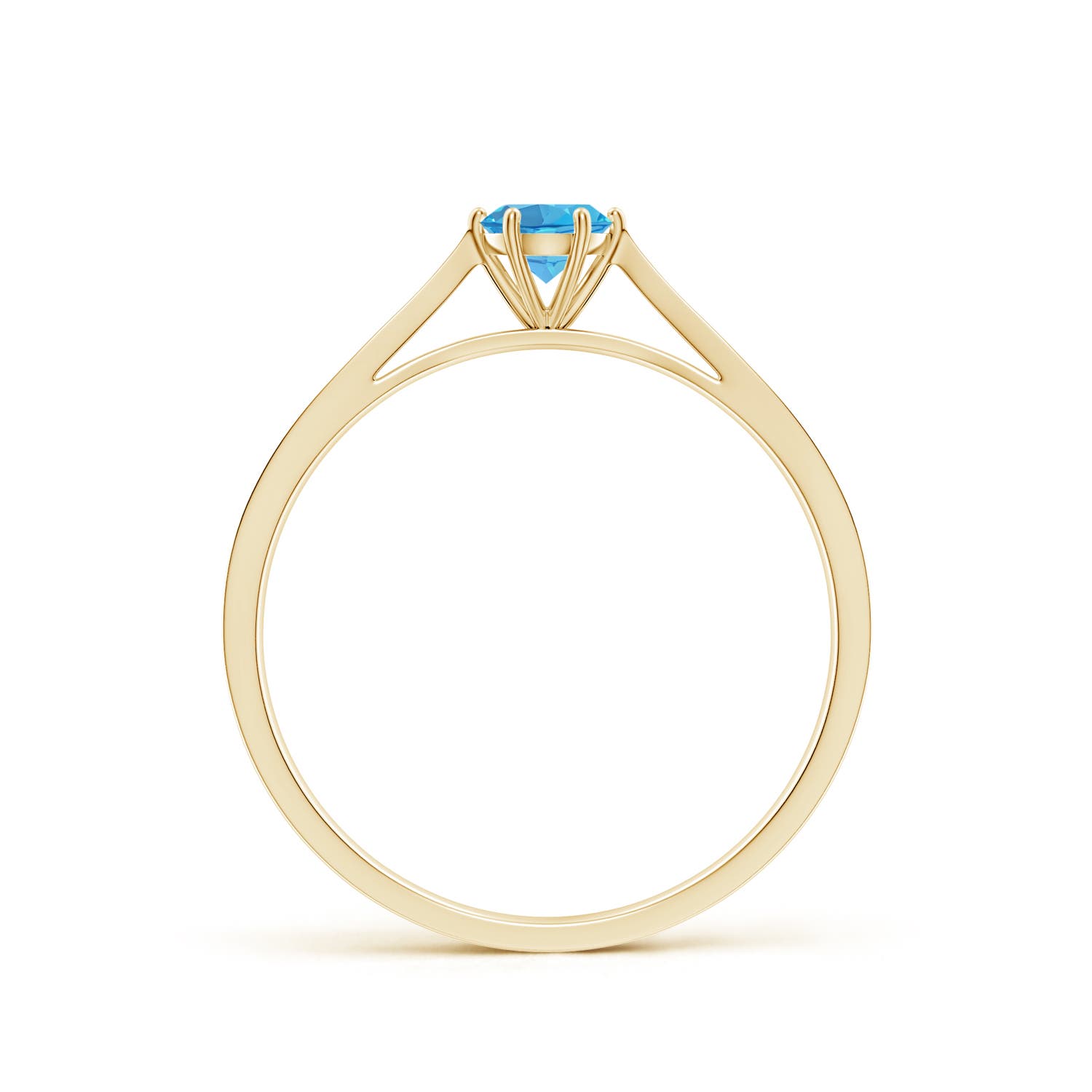 AA - Swiss Blue Topaz / 0.33 CT / 14 KT Yellow Gold