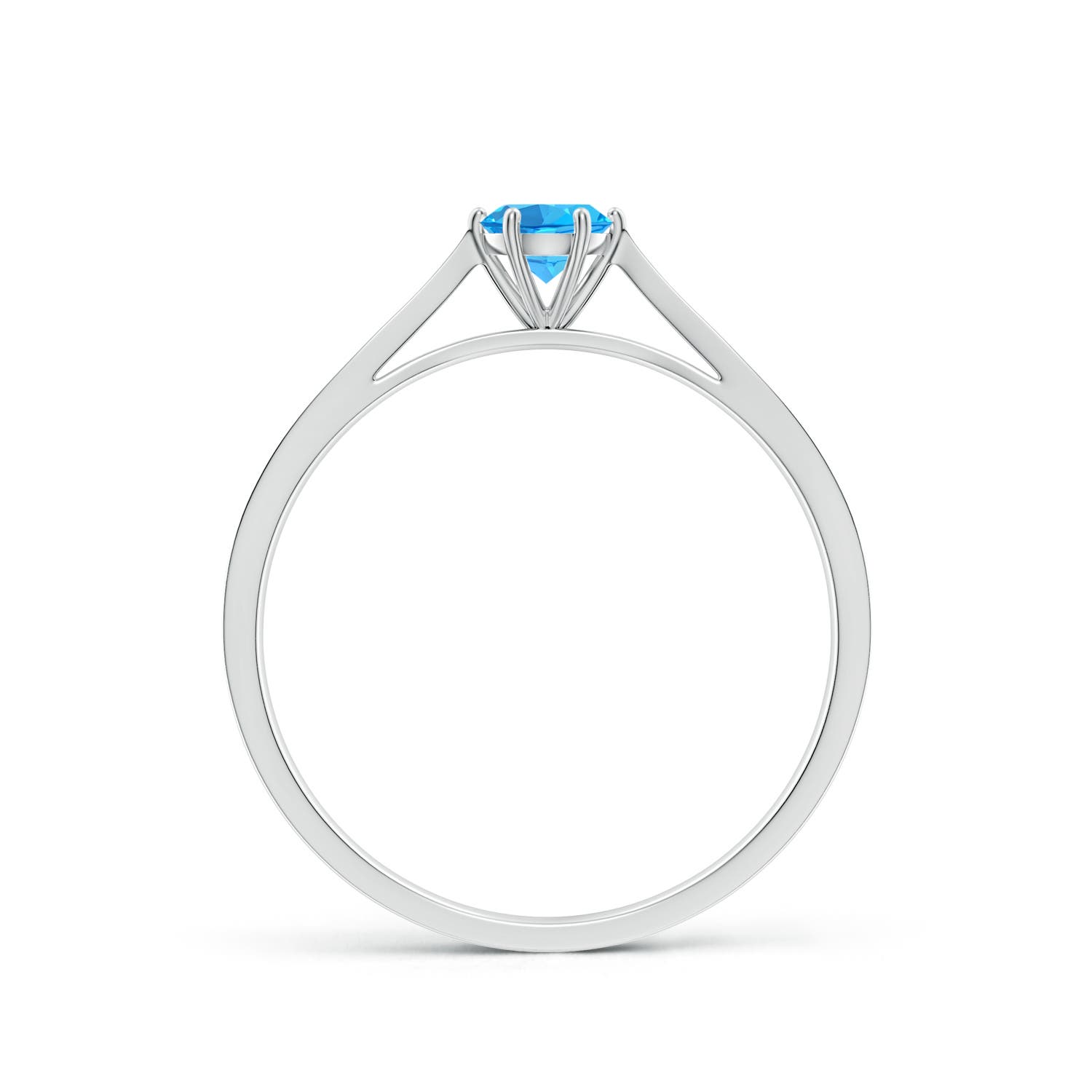 AAA - Swiss Blue Topaz / 0.33 CT / 14 KT White Gold