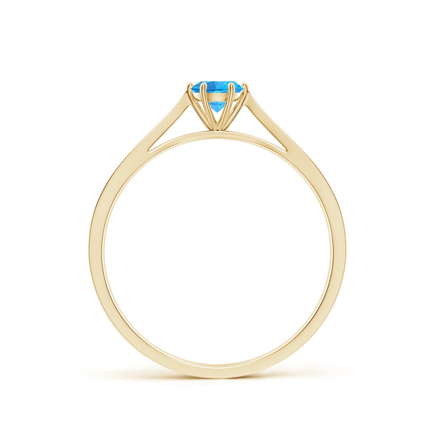 AAA - Swiss Blue Topaz / 0.33 CT / 14 KT Yellow Gold