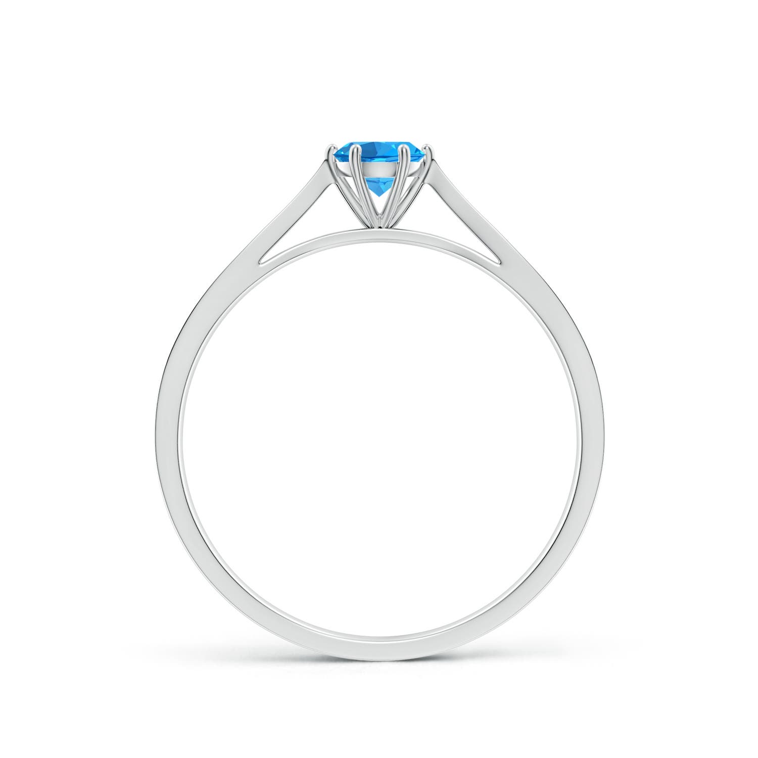 AAAA - Swiss Blue Topaz / 0.33 CT / 14 KT White Gold