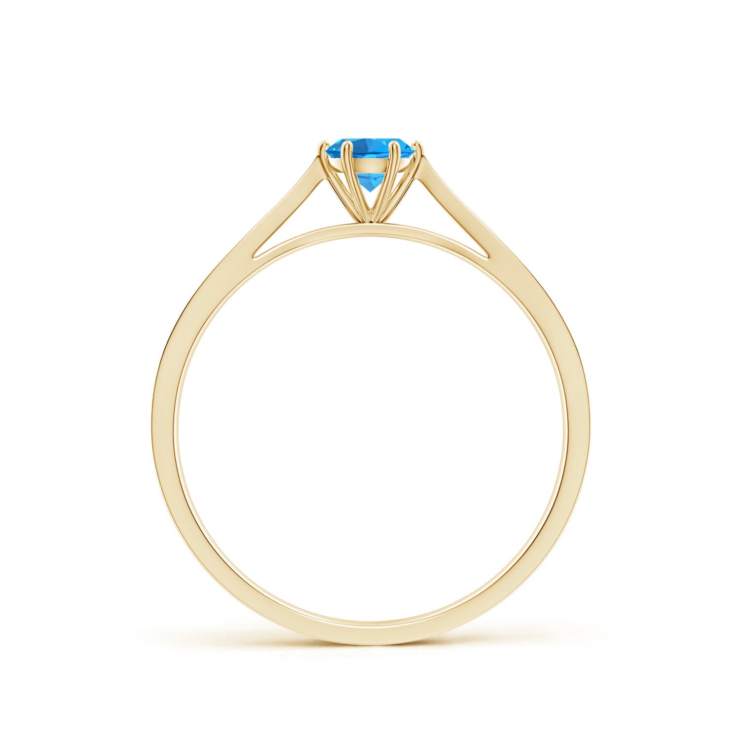 AAAA - Swiss Blue Topaz / 0.33 CT / 14 KT Yellow Gold