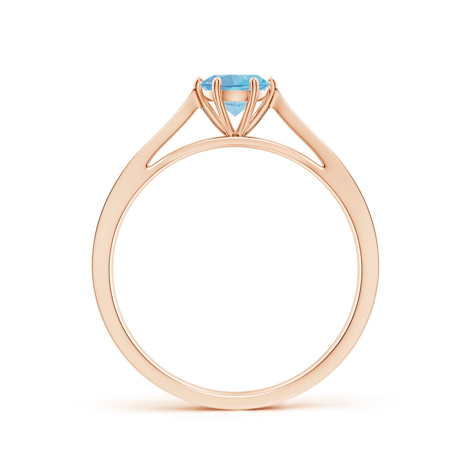 A - Swiss Blue Topaz / 0.62 CT / 14 KT Rose Gold