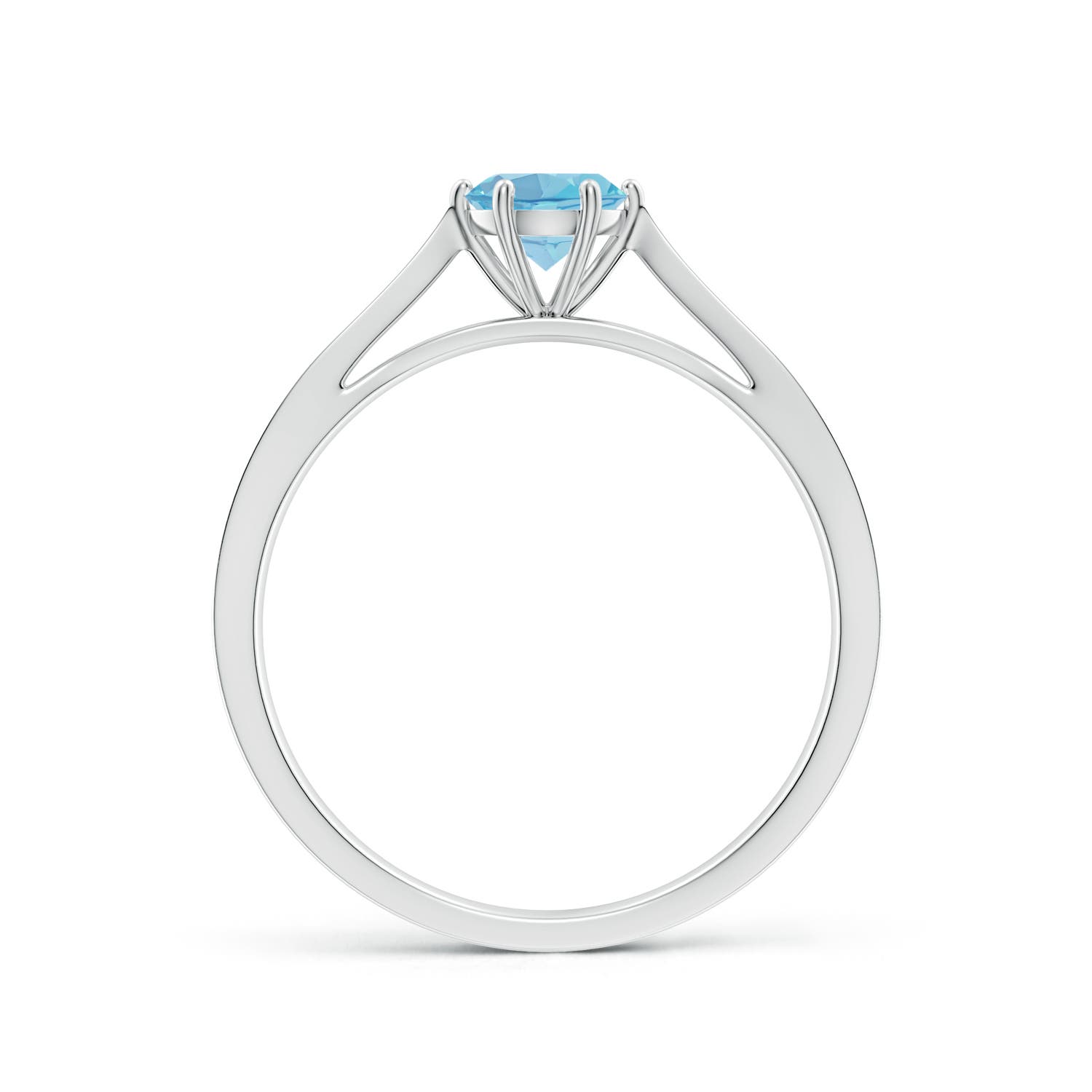 A - Swiss Blue Topaz / 0.62 CT / 14 KT White Gold