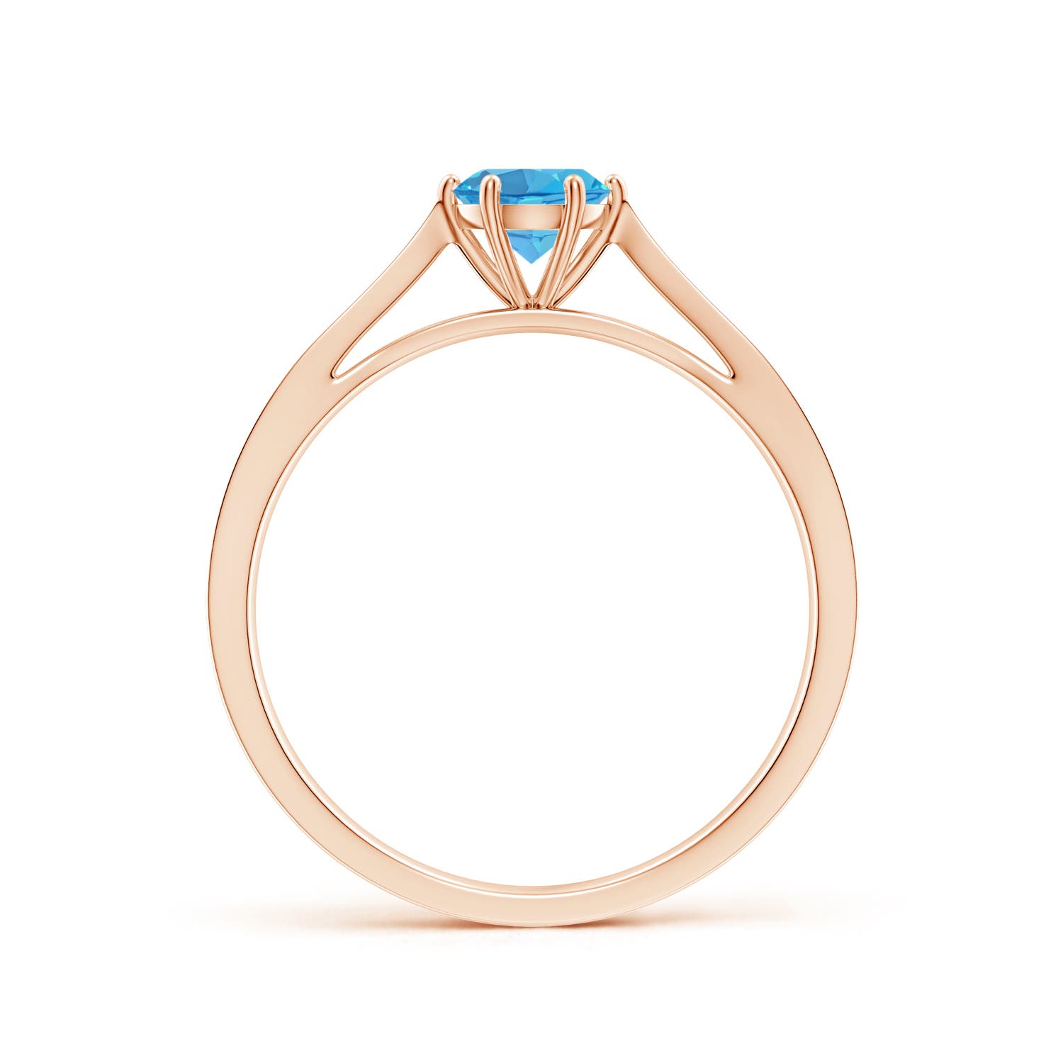 AA - Swiss Blue Topaz / 0.62 CT / 14 KT Rose Gold