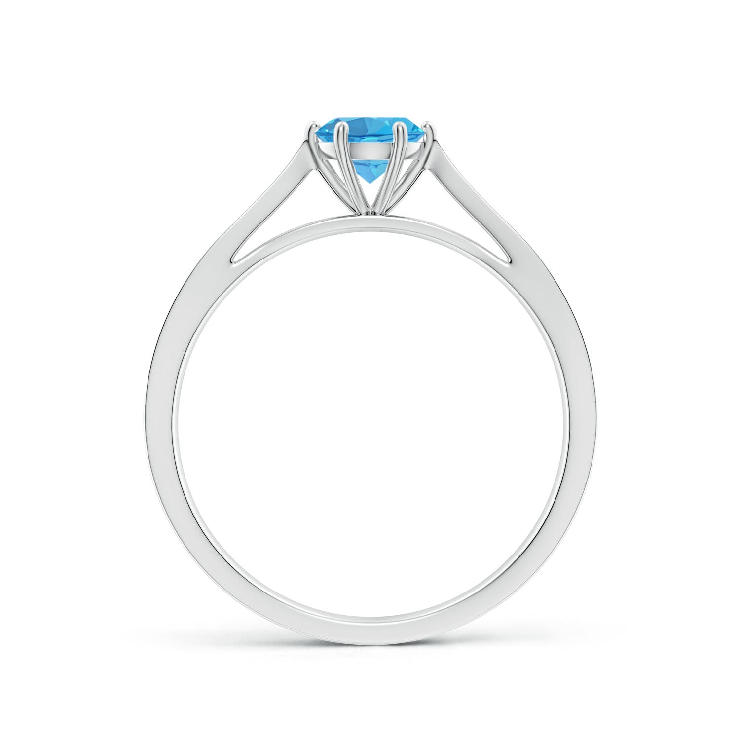 AA - Swiss Blue Topaz / 0.62 CT / 14 KT White Gold