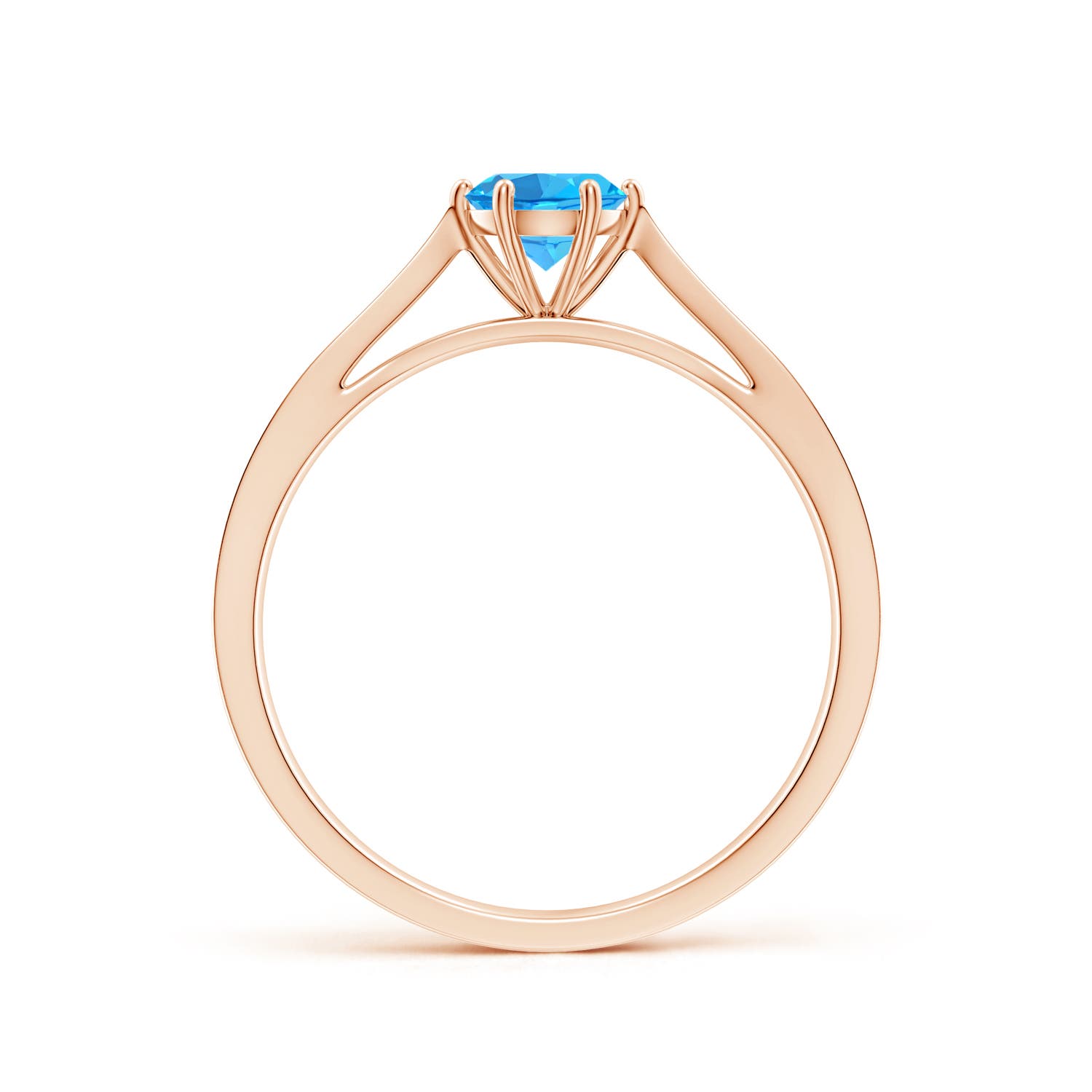 AAA - Swiss Blue Topaz / 0.62 CT / 14 KT Rose Gold