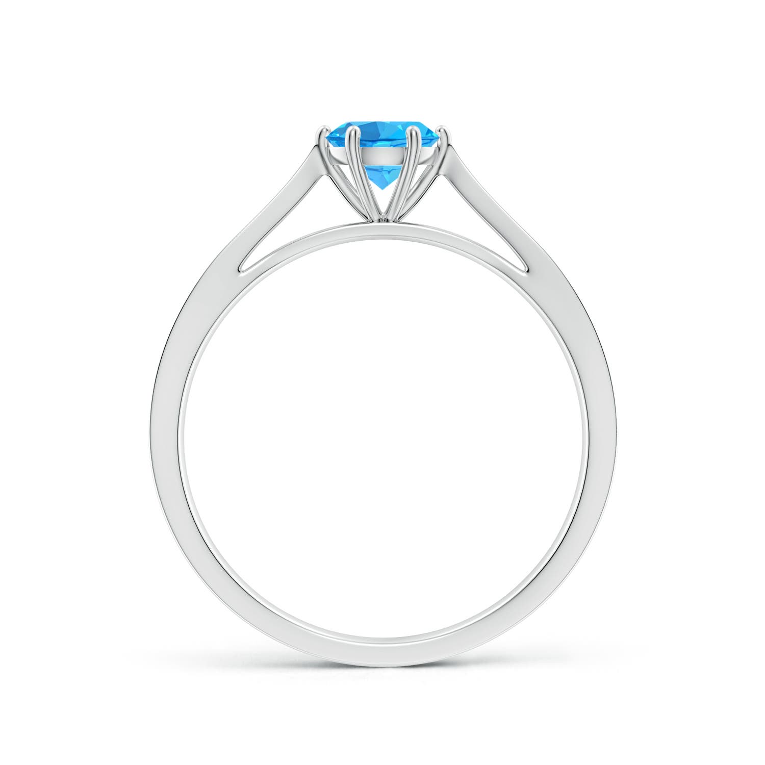 AAA - Swiss Blue Topaz / 0.62 CT / 14 KT White Gold