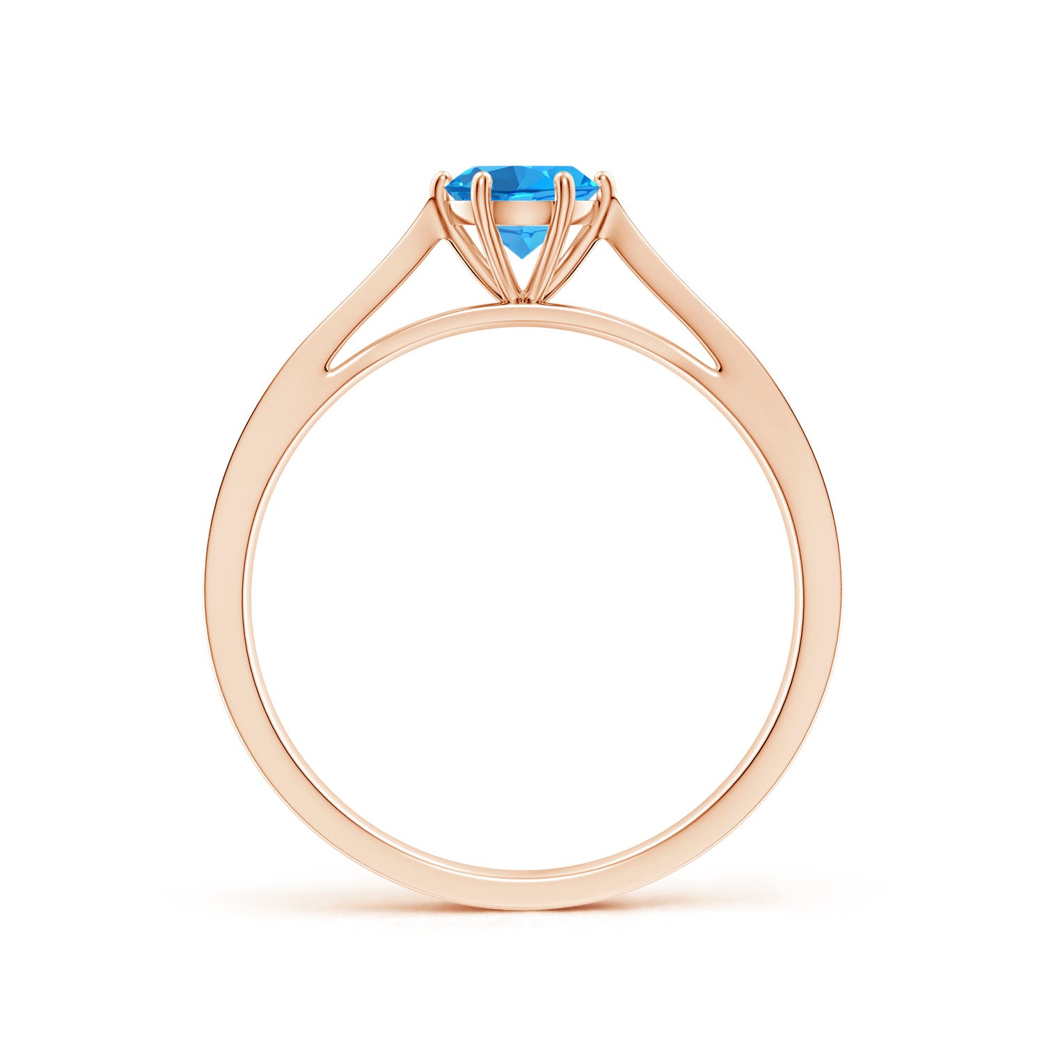 AAAA - Swiss Blue Topaz / 0.62 CT / 14 KT Rose Gold