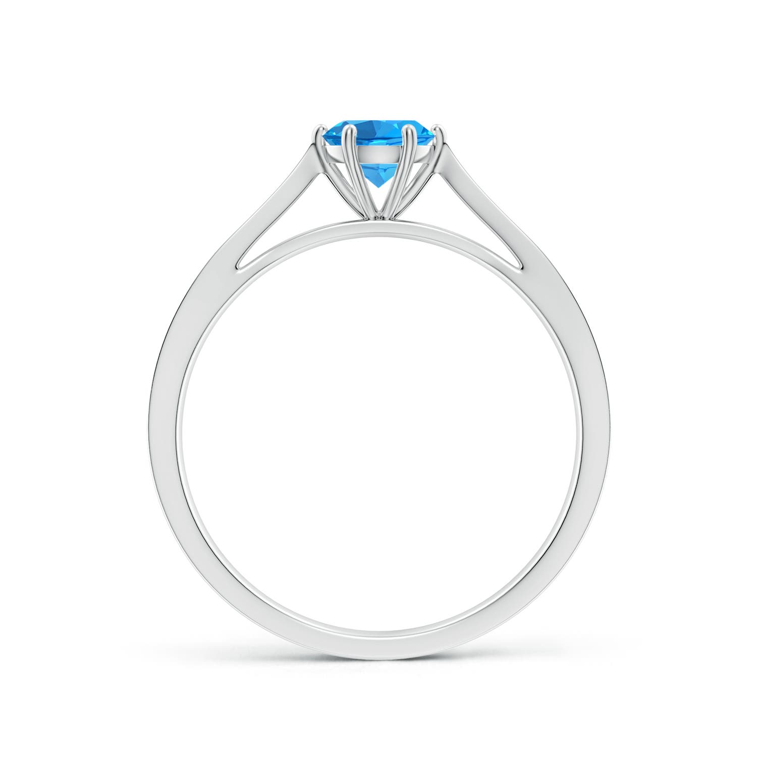 AAAA - Swiss Blue Topaz / 0.62 CT / 14 KT White Gold