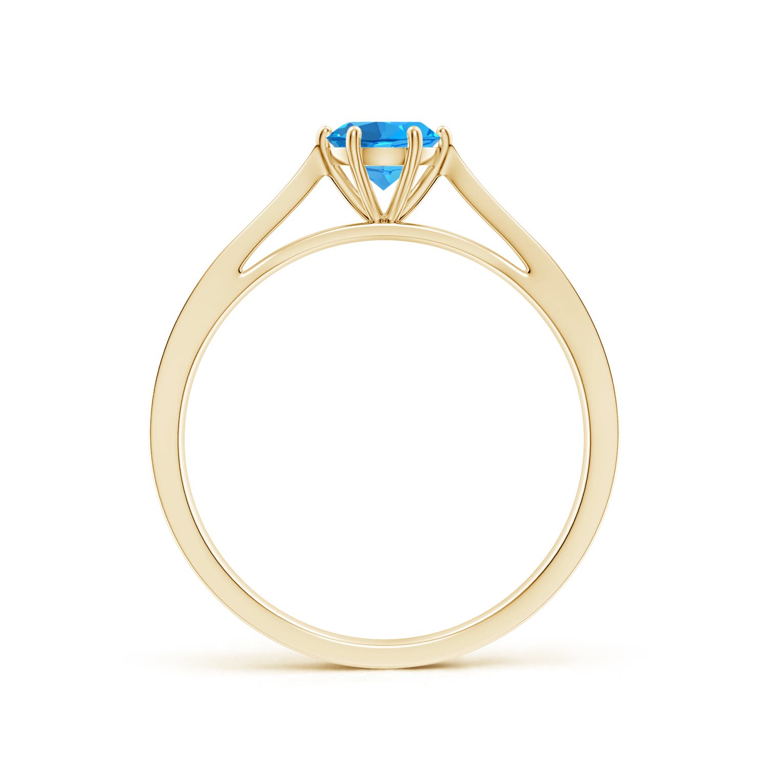 AAAA - Swiss Blue Topaz / 0.62 CT / 14 KT Yellow Gold