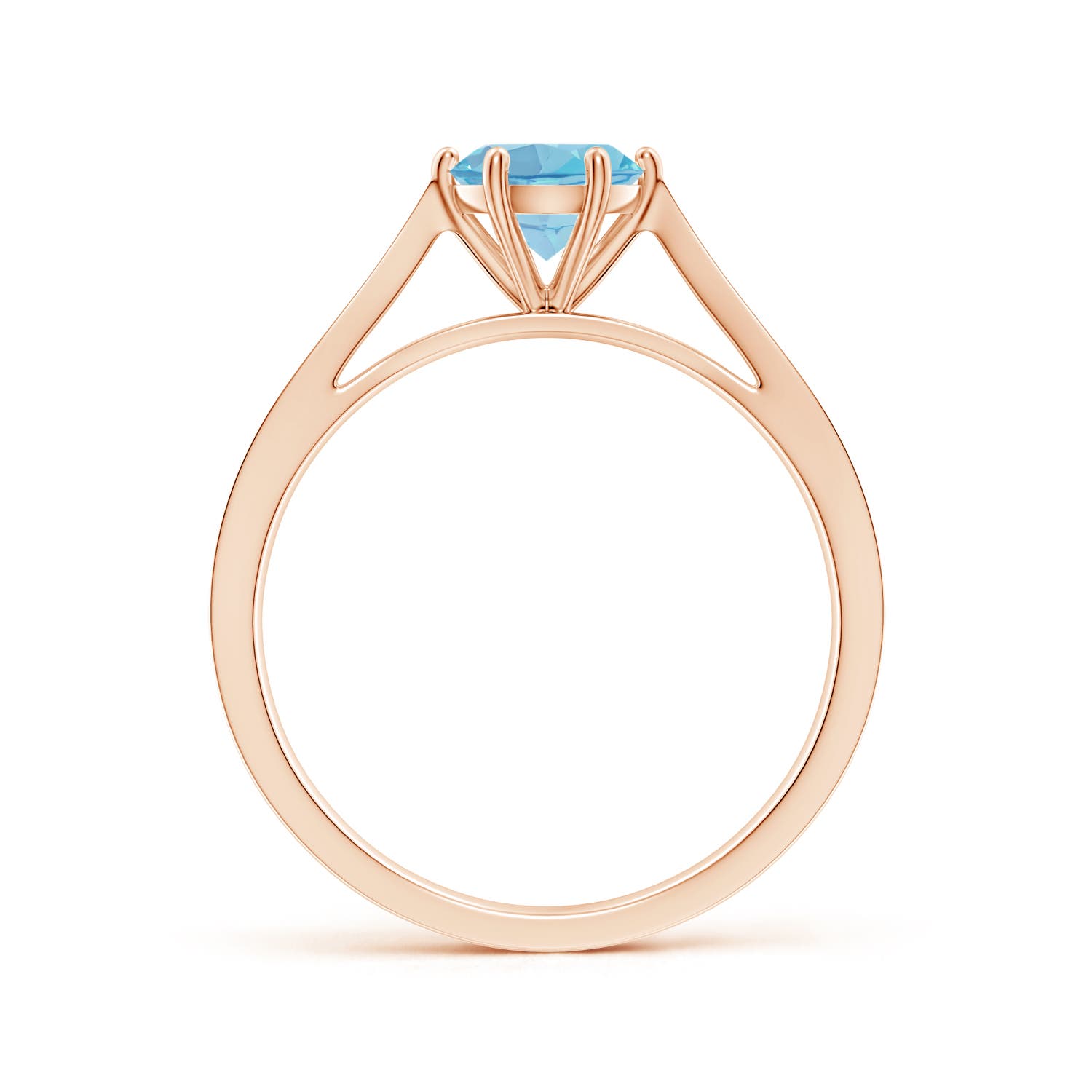 A - Swiss Blue Topaz / 0.97 CT / 14 KT Rose Gold