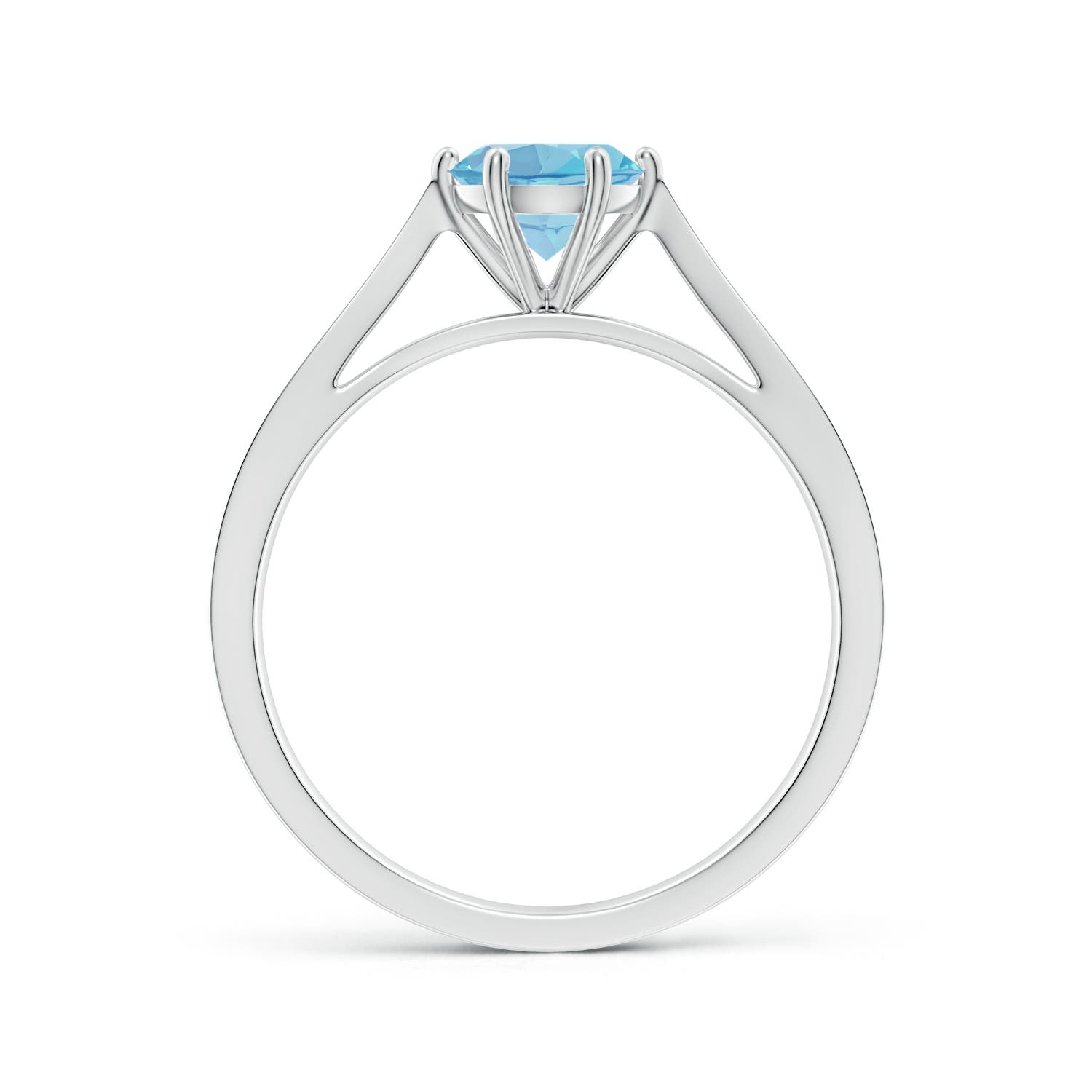 A - Swiss Blue Topaz / 0.97 CT / 14 KT White Gold