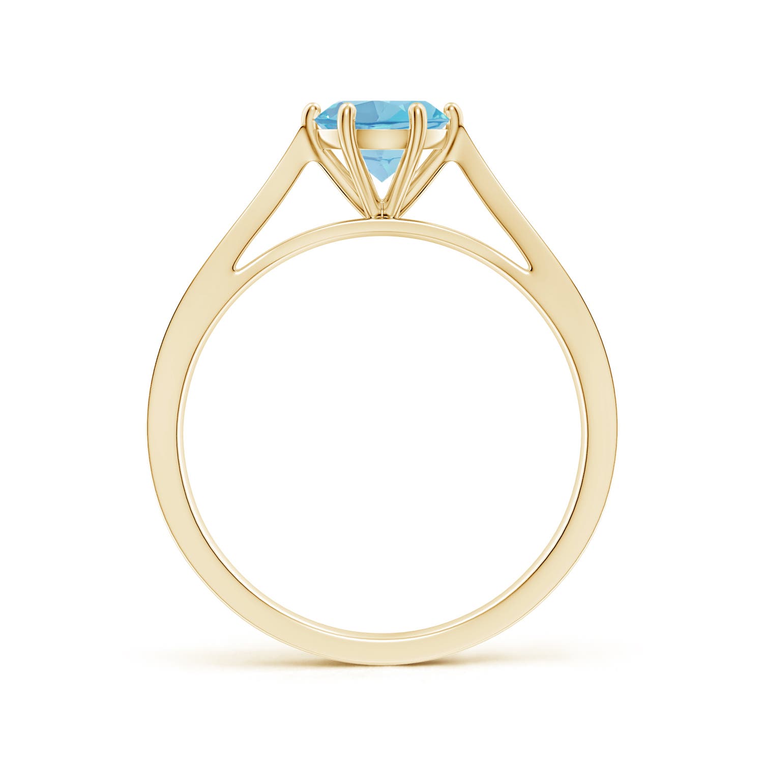 A - Swiss Blue Topaz / 0.97 CT / 14 KT Yellow Gold