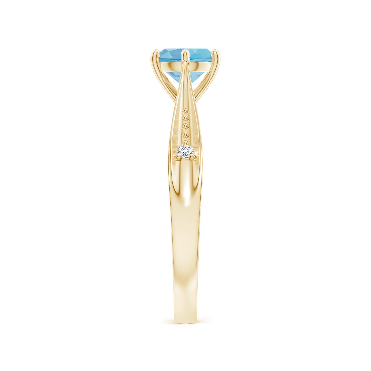 A - Swiss Blue Topaz / 0.97 CT / 14 KT Yellow Gold