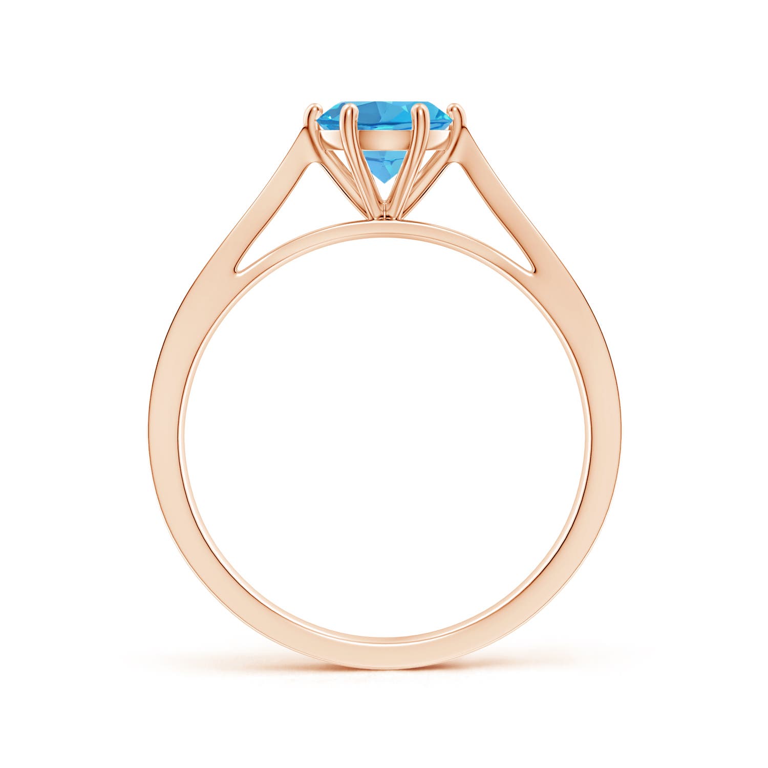 AA - Swiss Blue Topaz / 0.97 CT / 14 KT Rose Gold