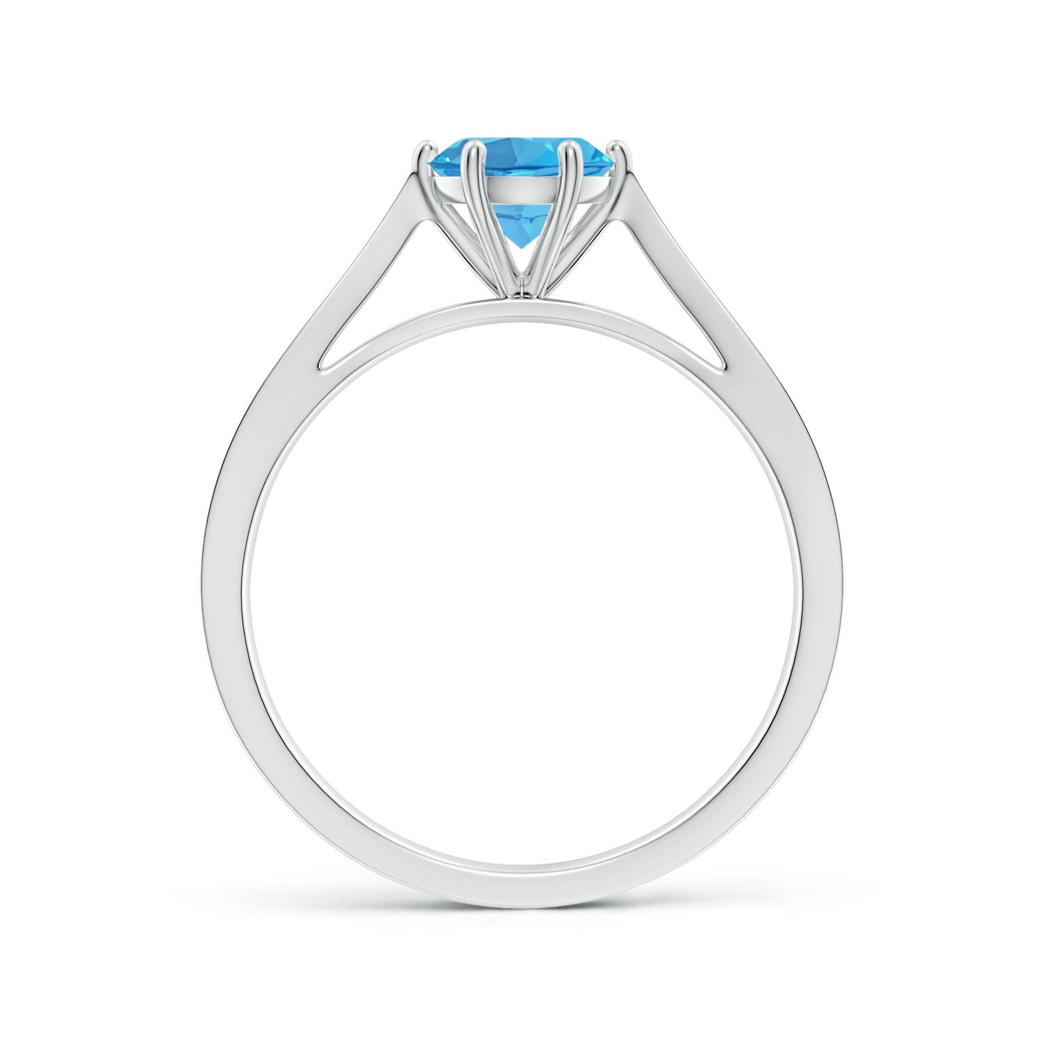 AA - Swiss Blue Topaz / 0.97 CT / 14 KT White Gold