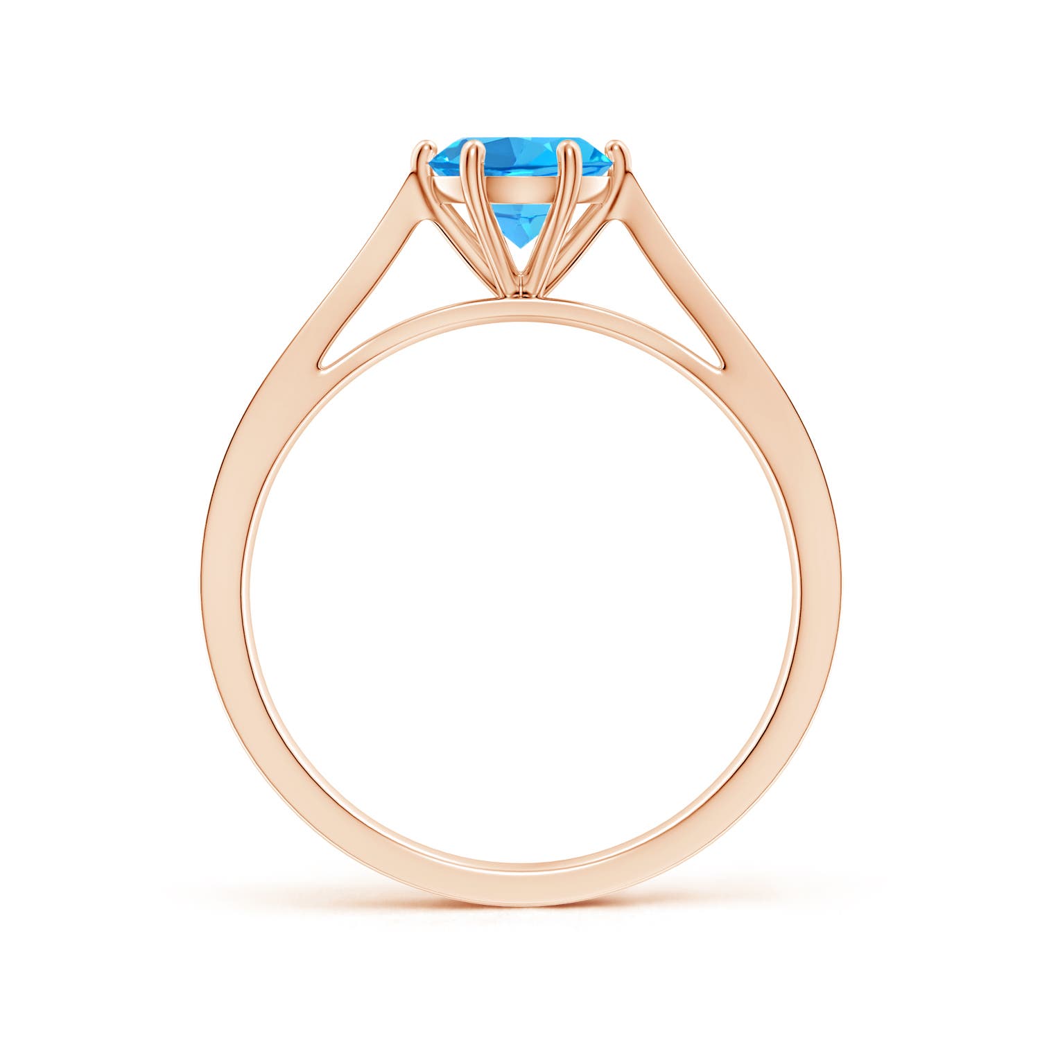 AAA - Swiss Blue Topaz / 0.97 CT / 14 KT Rose Gold