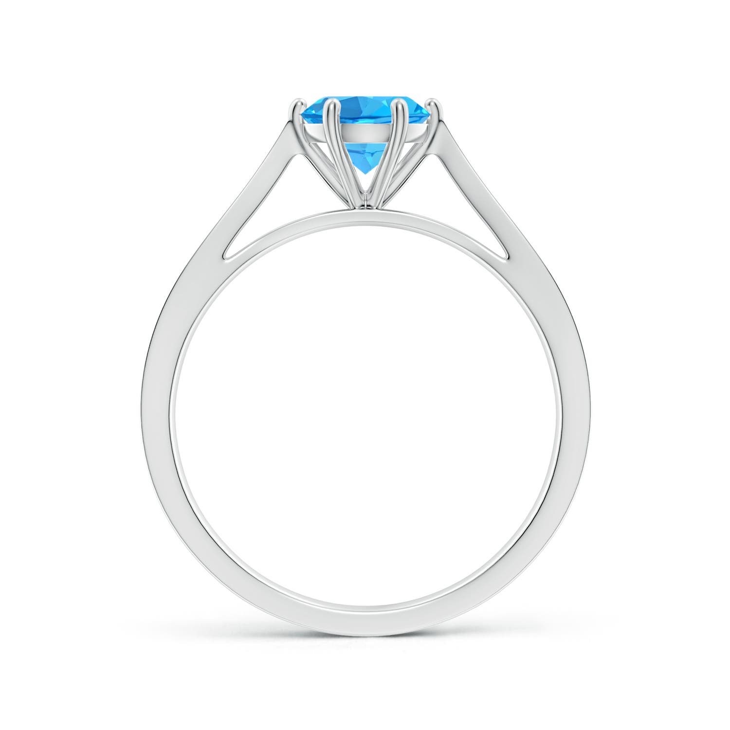 AAA - Swiss Blue Topaz / 0.97 CT / 14 KT White Gold