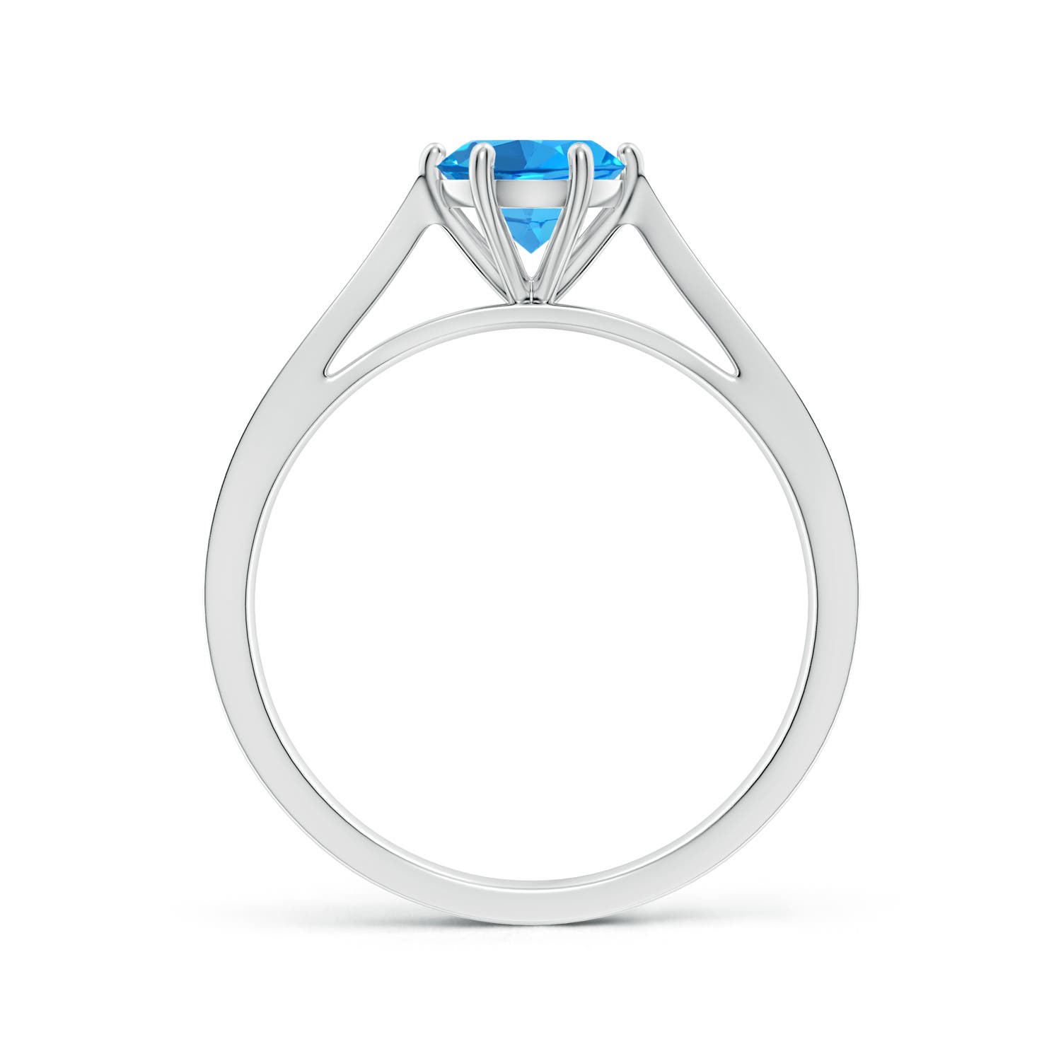 AAAA - Swiss Blue Topaz / 0.97 CT / 14 KT White Gold