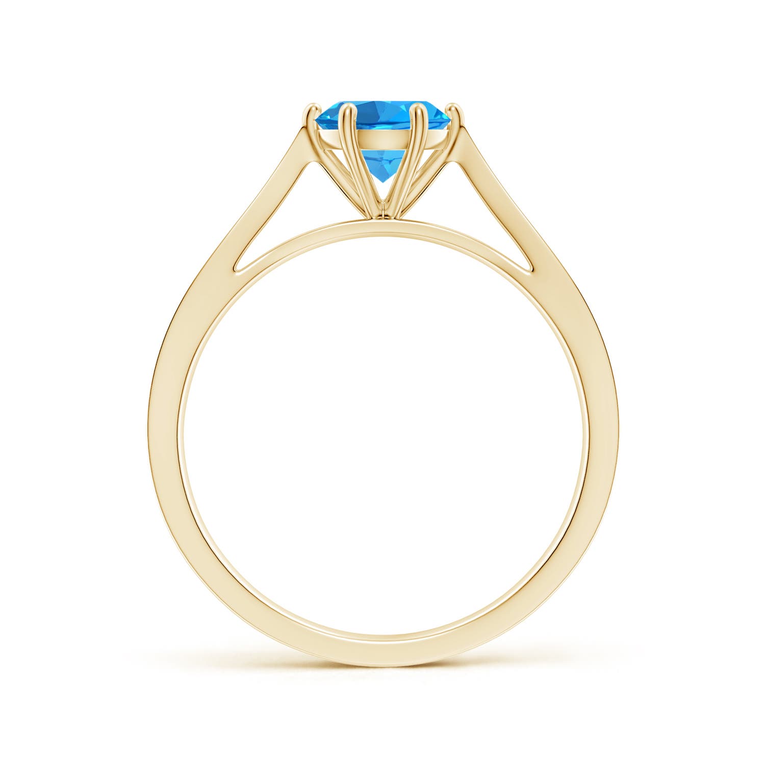 AAAA - Swiss Blue Topaz / 0.97 CT / 14 KT Yellow Gold