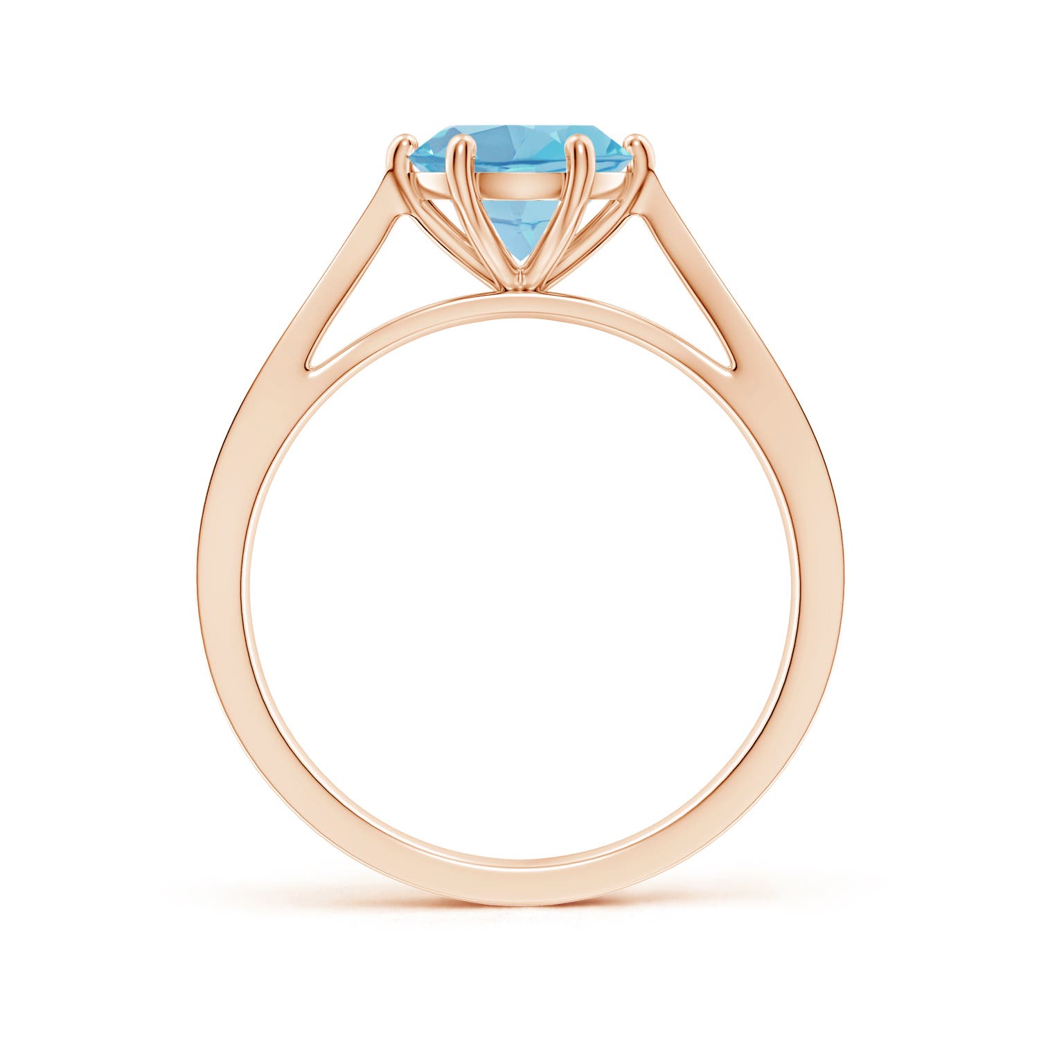 A - Swiss Blue Topaz / 1.58 CT / 14 KT Rose Gold