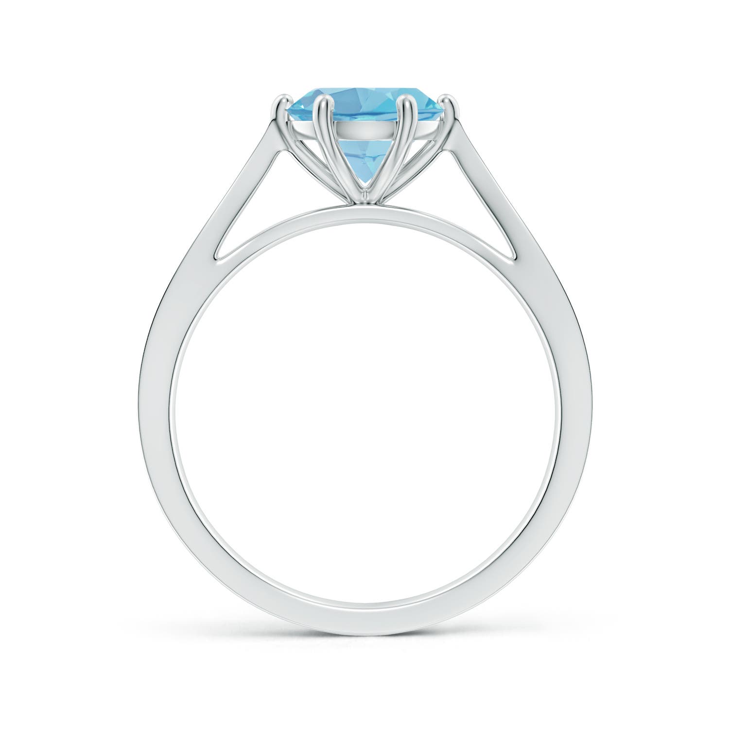 A - Swiss Blue Topaz / 1.58 CT / 14 KT White Gold