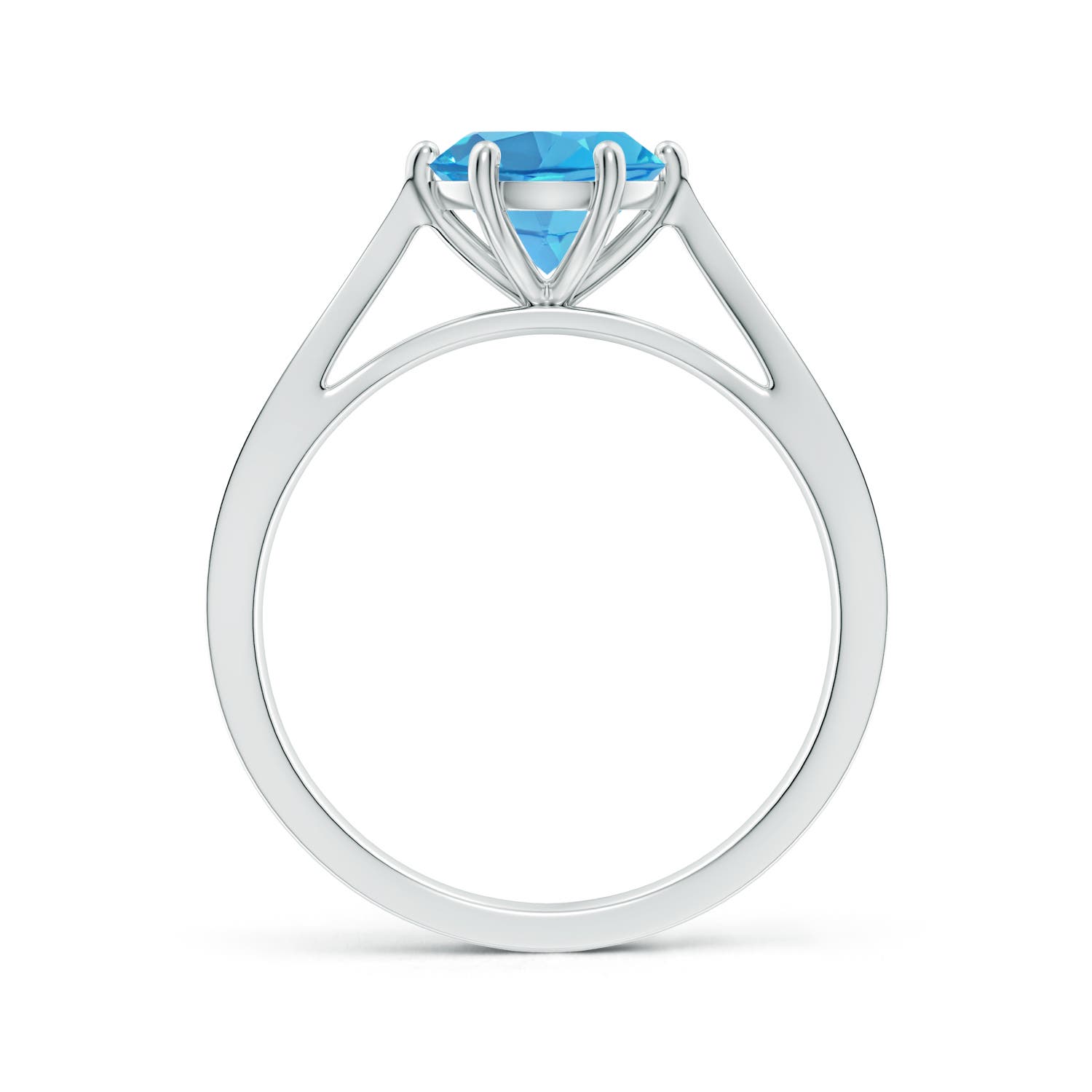 AA - Swiss Blue Topaz / 1.58 CT / 14 KT White Gold