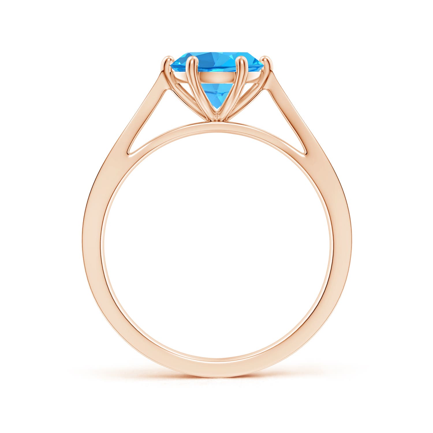 AAA - Swiss Blue Topaz / 1.58 CT / 14 KT Rose Gold