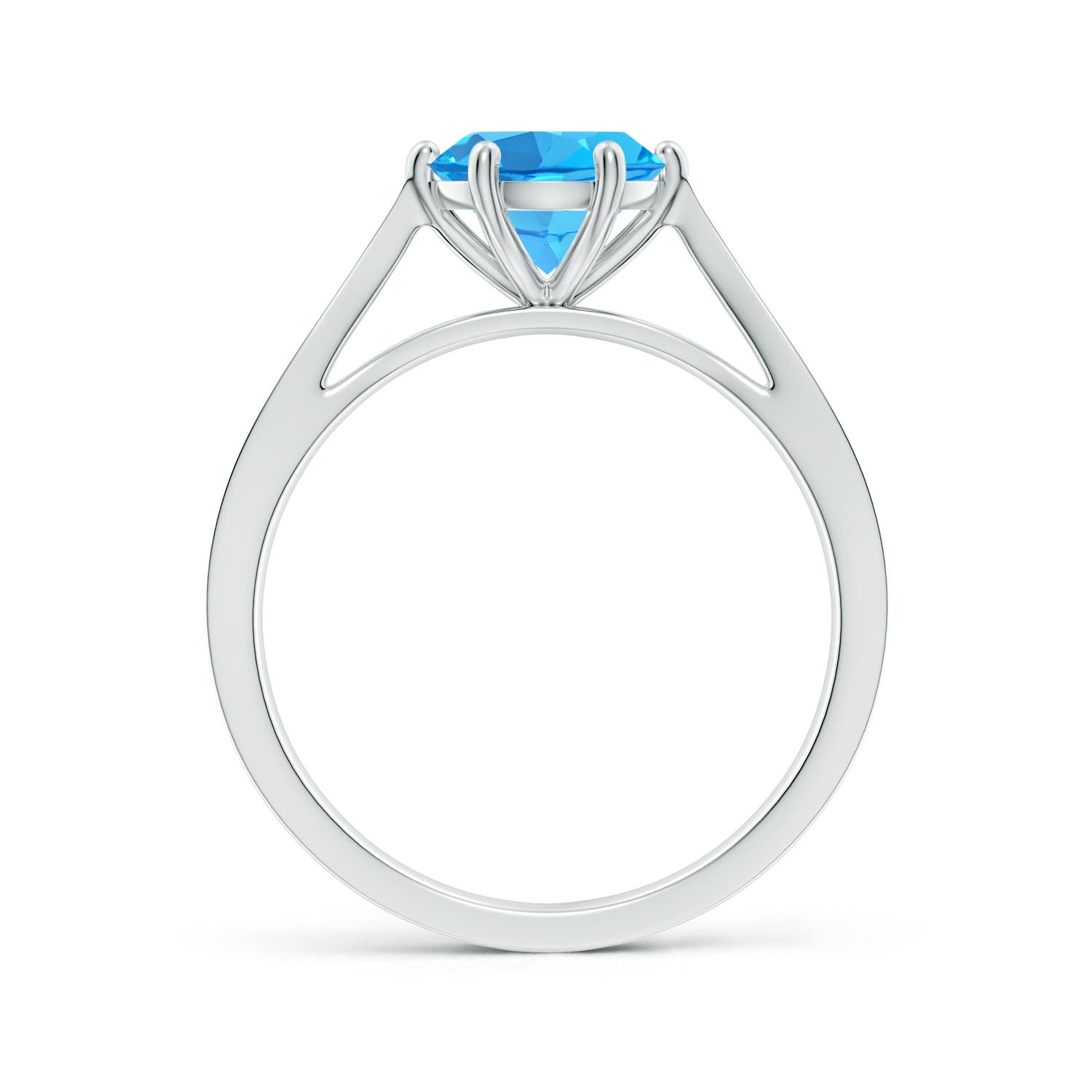 AAA - Swiss Blue Topaz / 1.58 CT / 14 KT White Gold