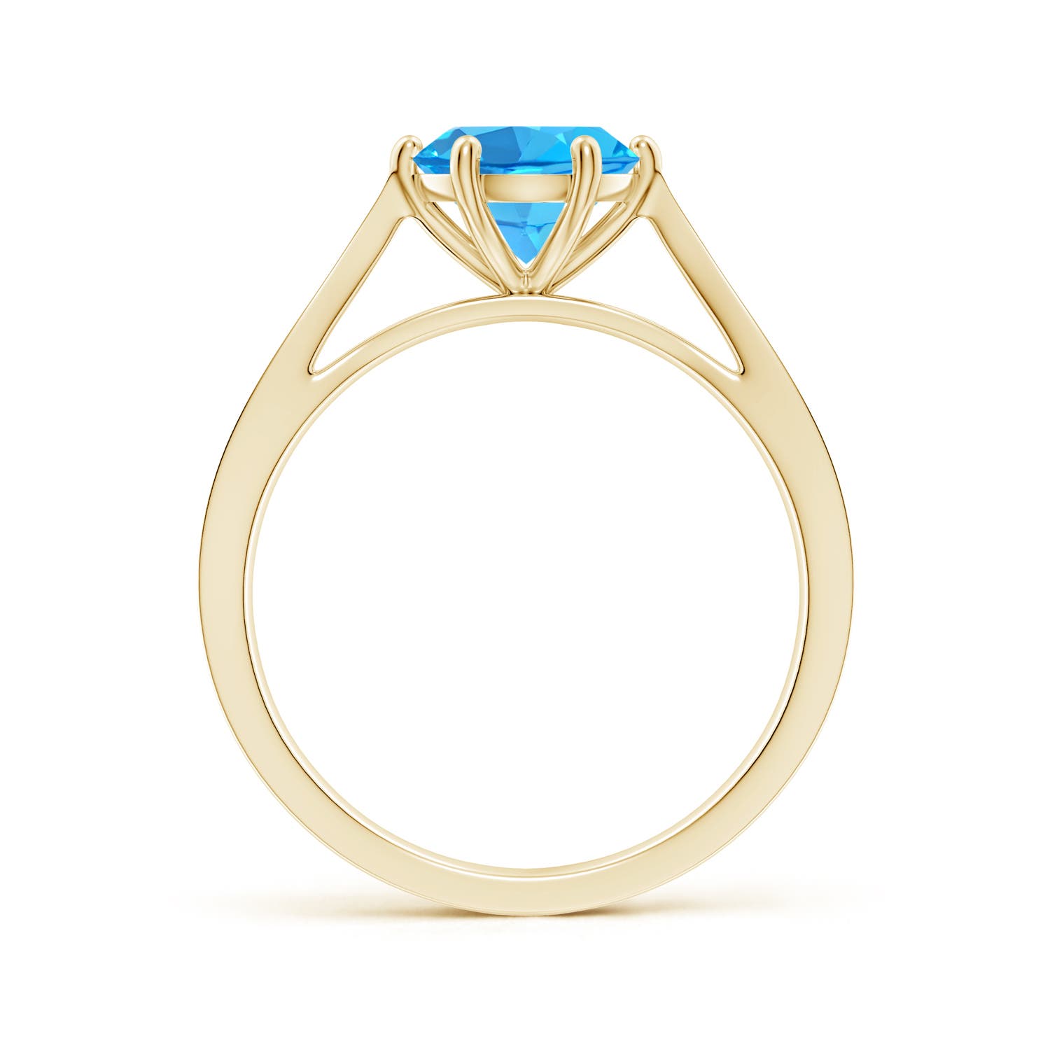 AAA - Swiss Blue Topaz / 1.58 CT / 14 KT Yellow Gold