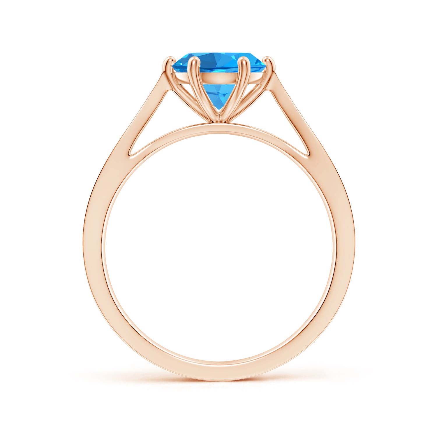 AAAA - Swiss Blue Topaz / 1.58 CT / 14 KT Rose Gold