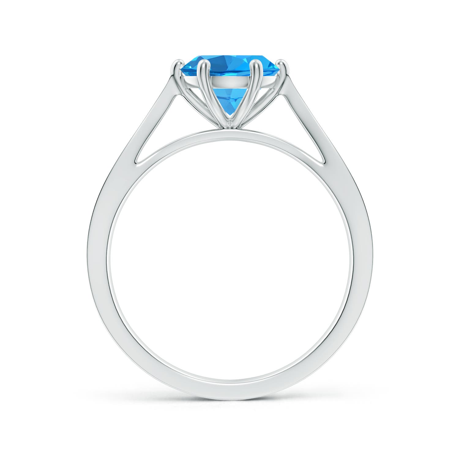 AAAA - Swiss Blue Topaz / 1.58 CT / 14 KT White Gold