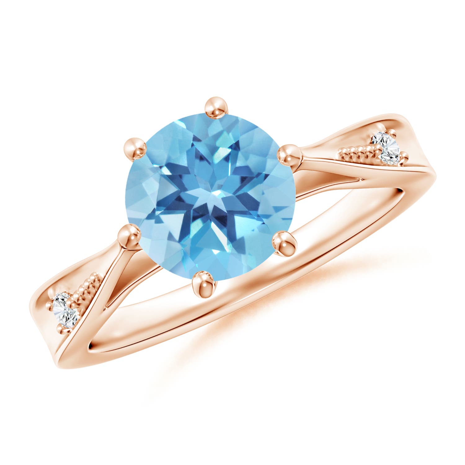 A - Swiss Blue Topaz / 2.39 CT / 14 KT Rose Gold